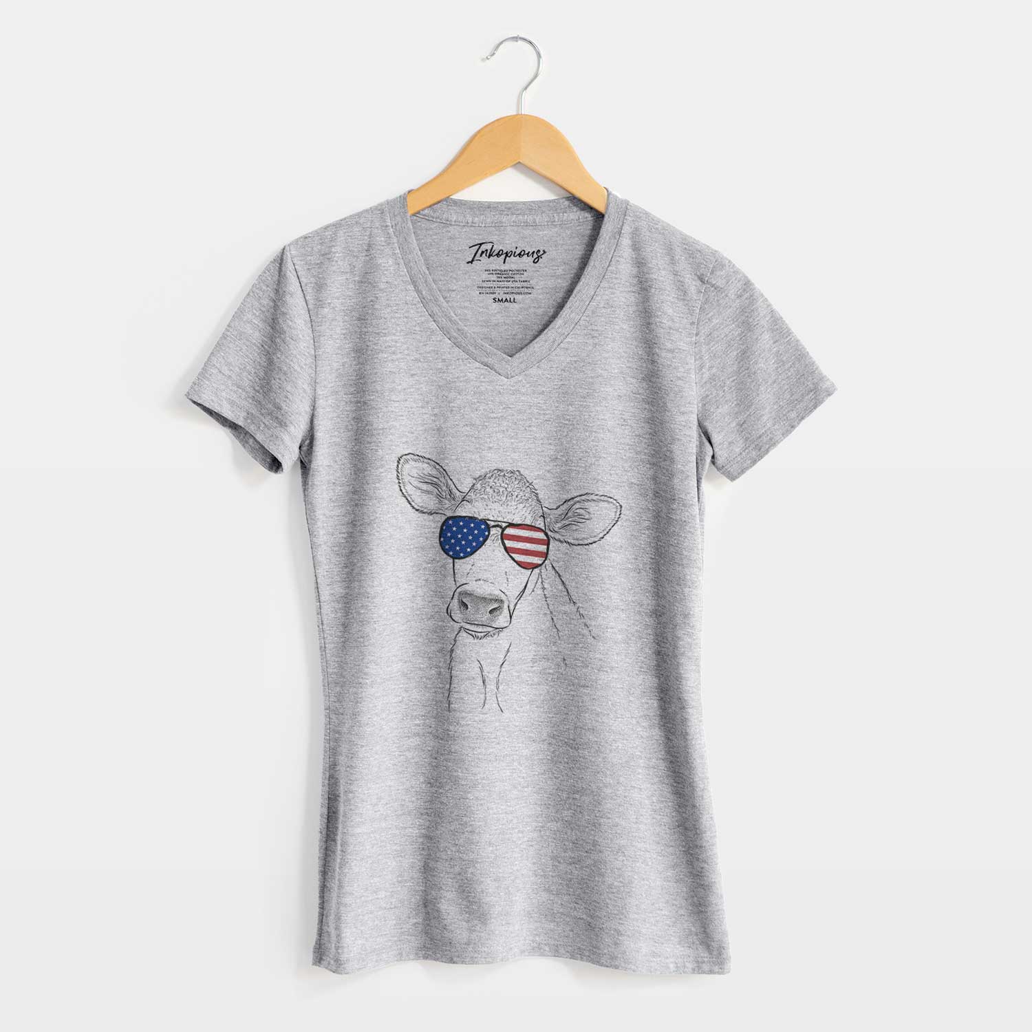 USA Malu the Cow - Women's Perfect V-neck Shirt