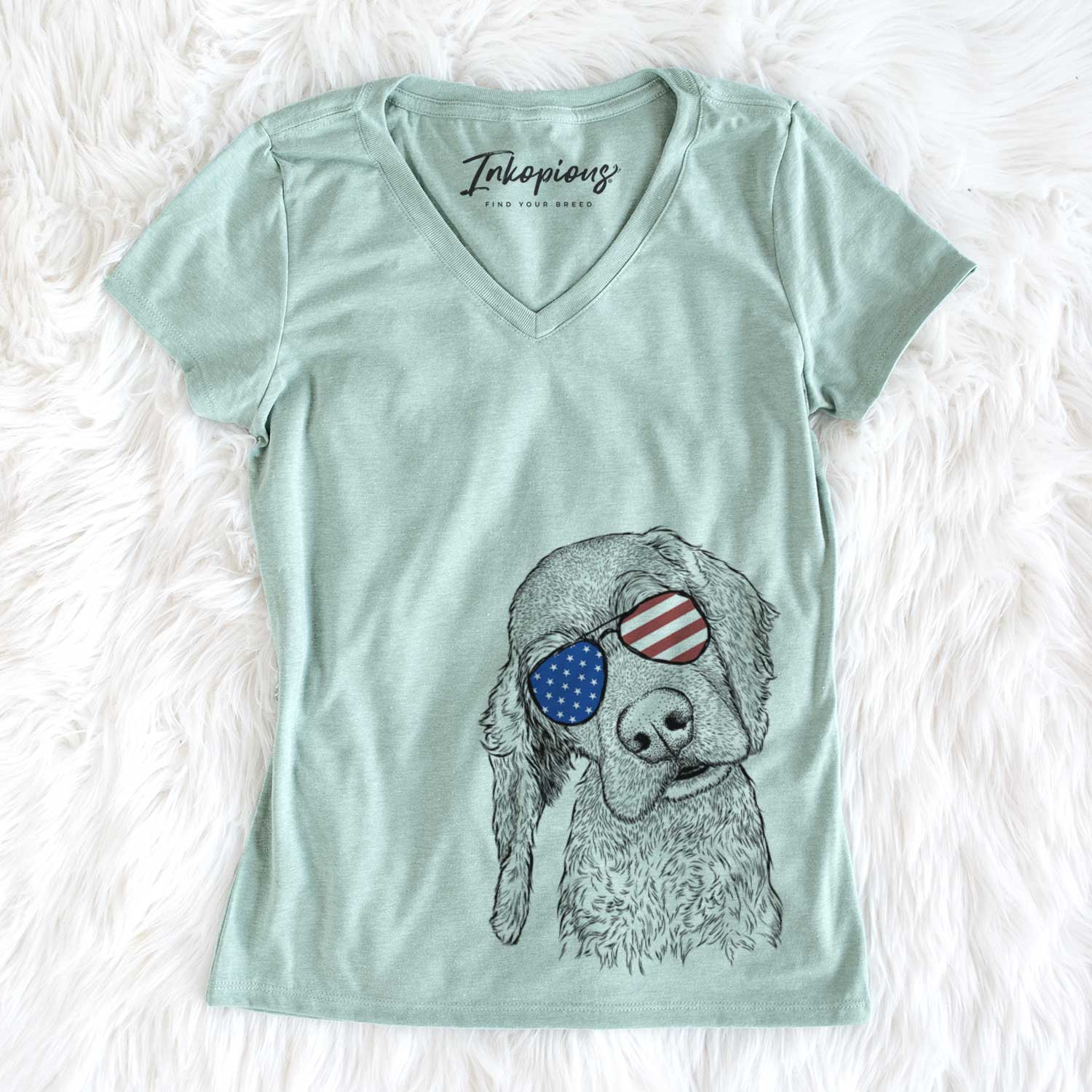 USA Mambo #5 the Cocker Spaniel - Women's Perfect V-neck Shirt