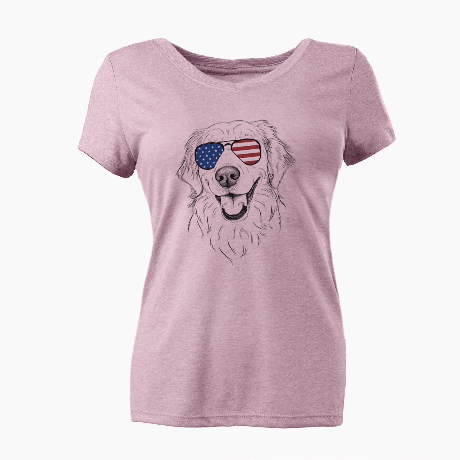 USA Maple the Golden Retriever - Women's Perfect V-neck Shirt