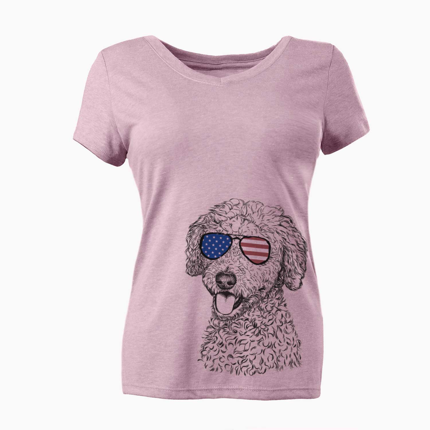 USA Marlow the Goldendoodle - Women's Perfect V-neck Shirt