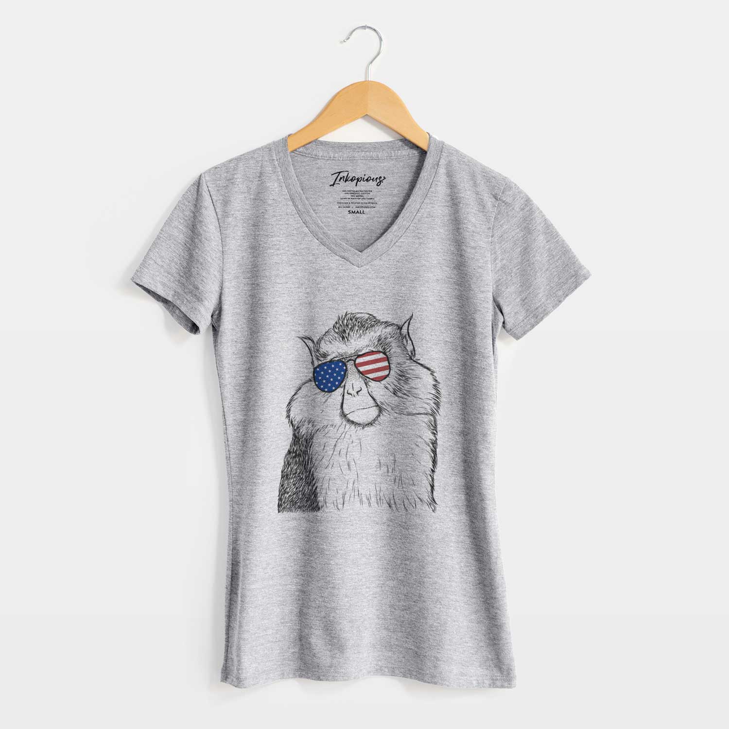 USA Matata the Mona Monkey - Women's Perfect V-neck Shirt