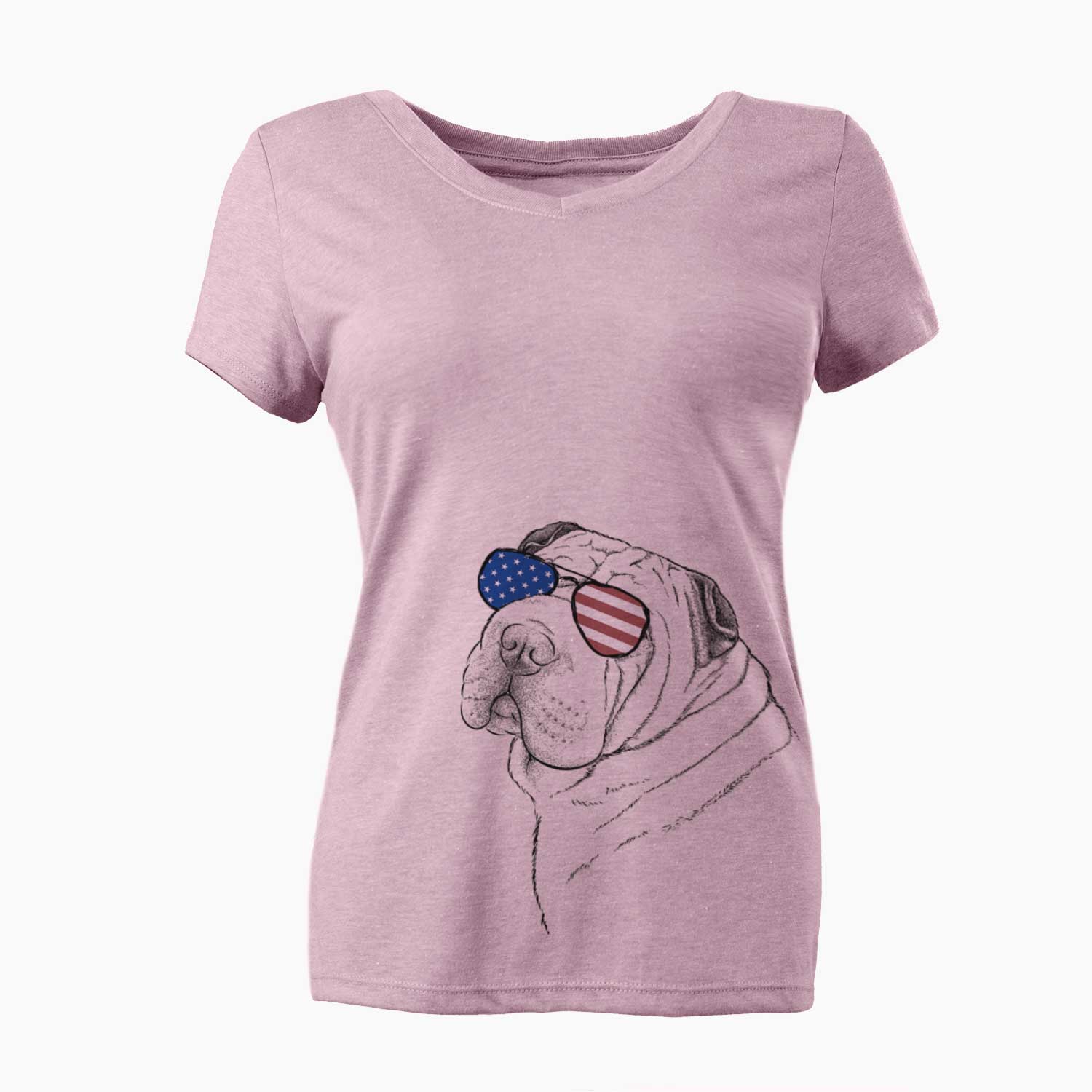 USA Maximus the Shar Pei - Women's Perfect V-neck Shirt