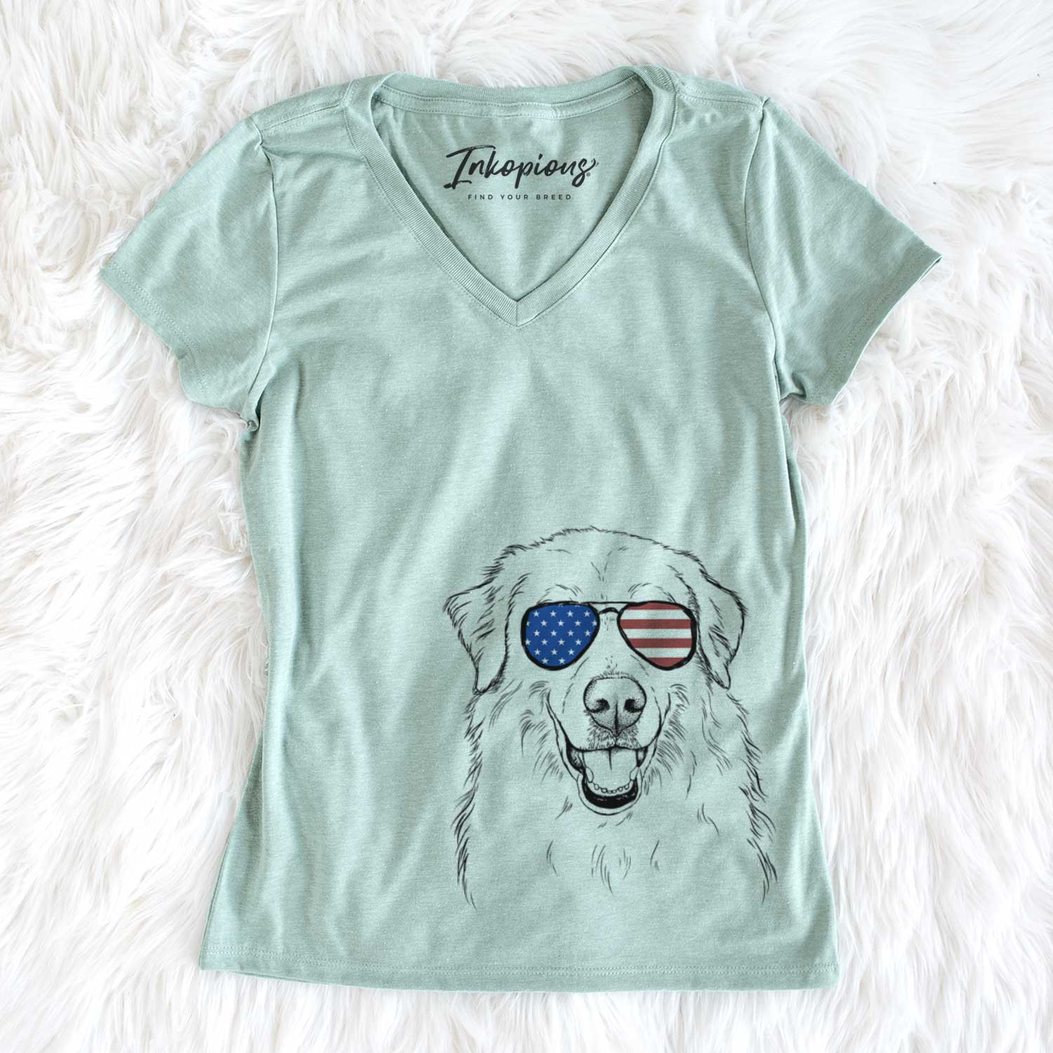 USA Meg the Great Pyrenees - Women's Perfect V-neck Shirt