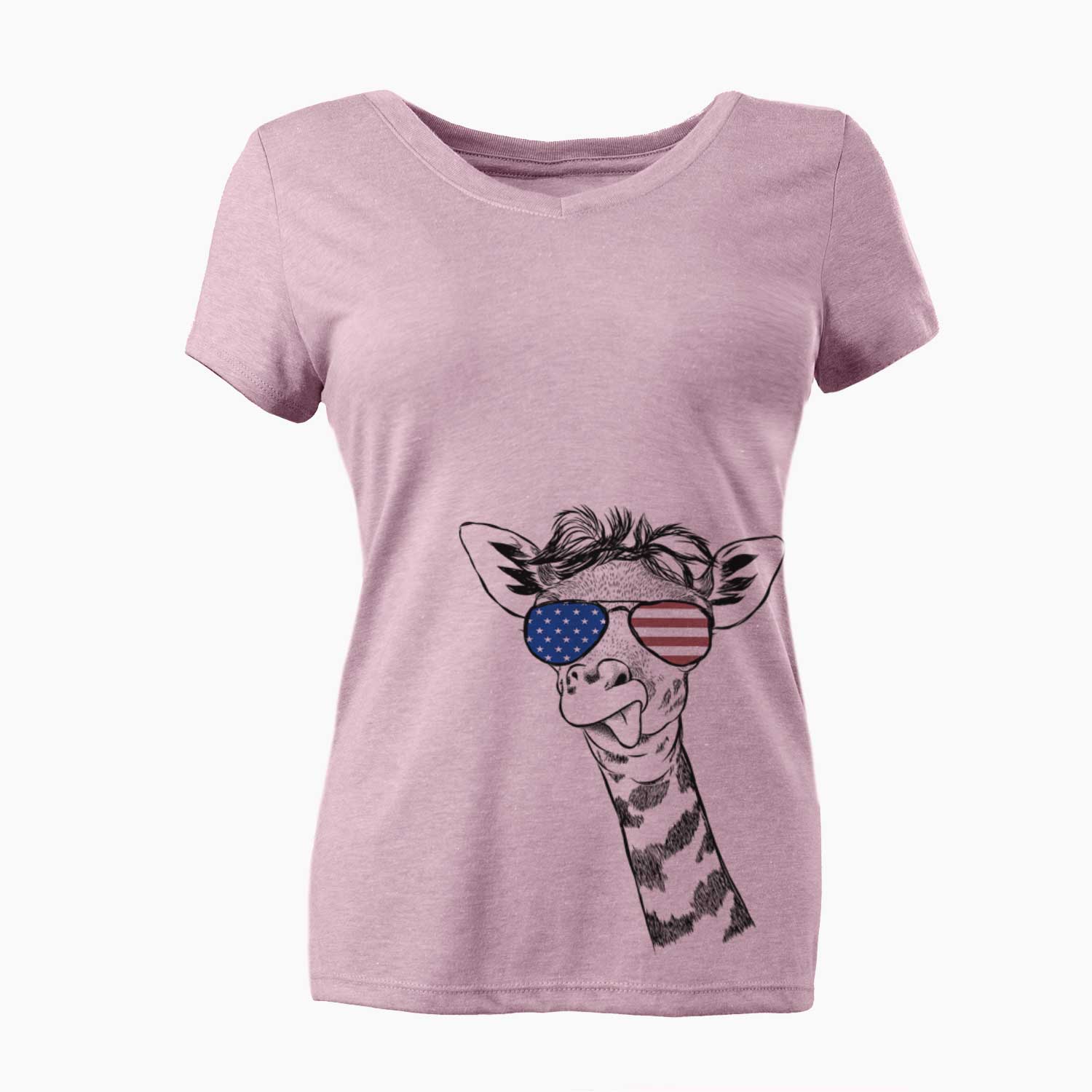 USA Mel the Baby Giraffe - Women's Perfect V-neck Shirt