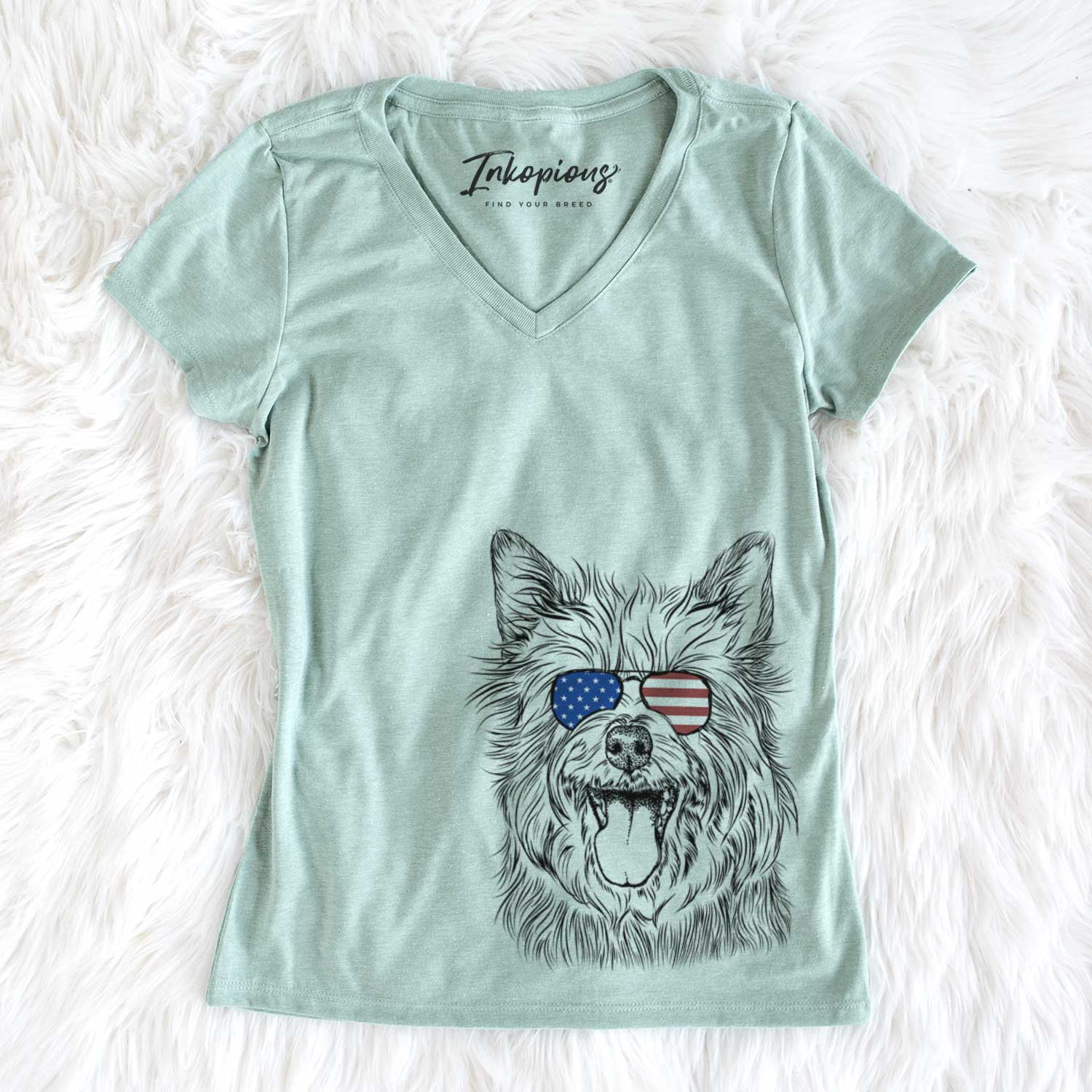 USA Middy the Australian Terrier - Women's Perfect V-neck Shirt