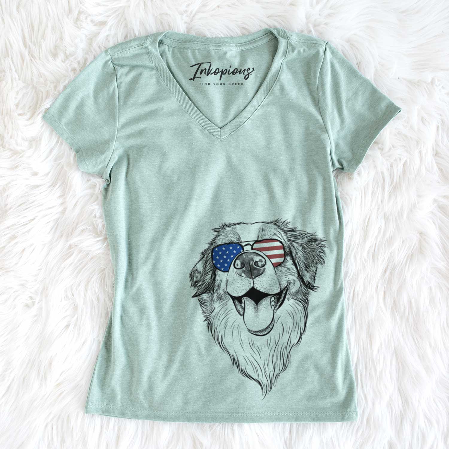 USA Mila the Australian Shepherd - Women's Perfect V-neck Shirt