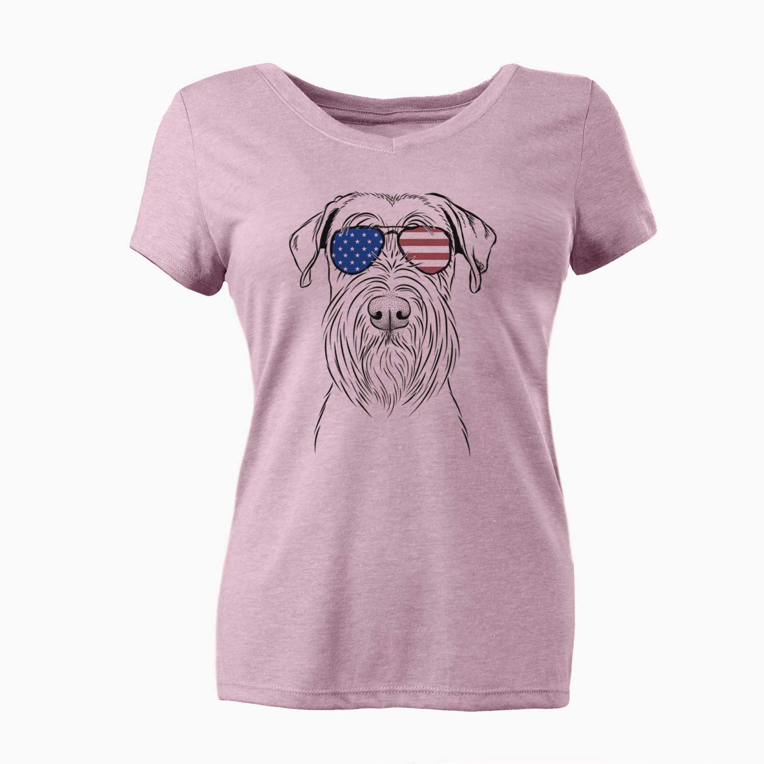 USA Milton the Schnauzer - Women's Perfect V-neck Shirt