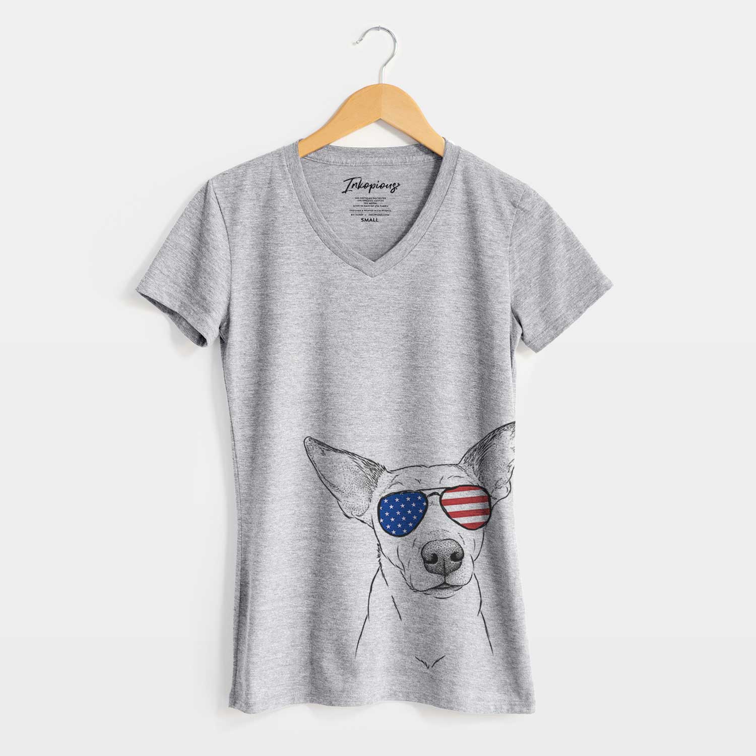 USA Molly the Jack Russell Terrier - Women's Perfect V-neck Shirt