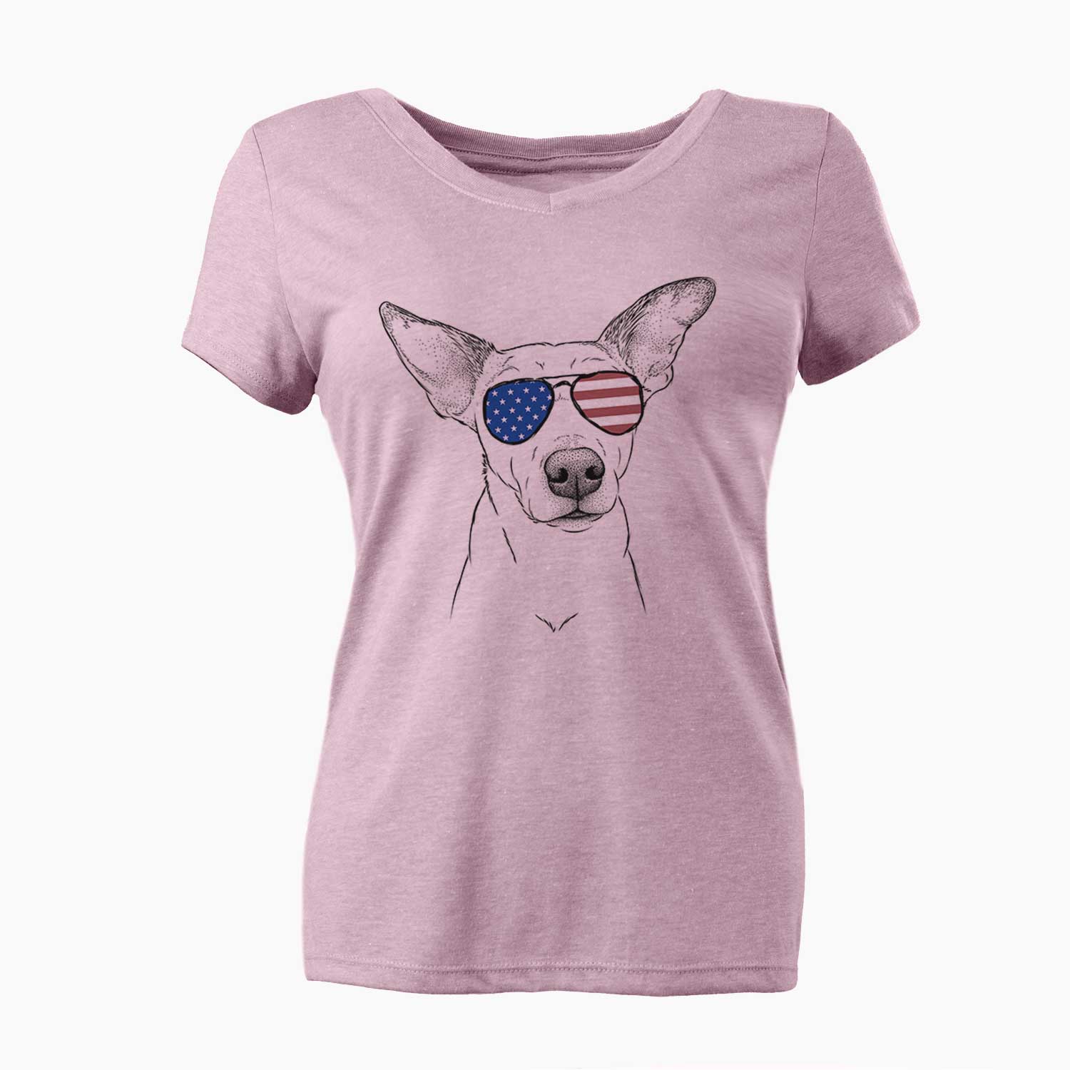 USA Molly the Jack Russell Terrier - Women's Perfect V-neck Shirt