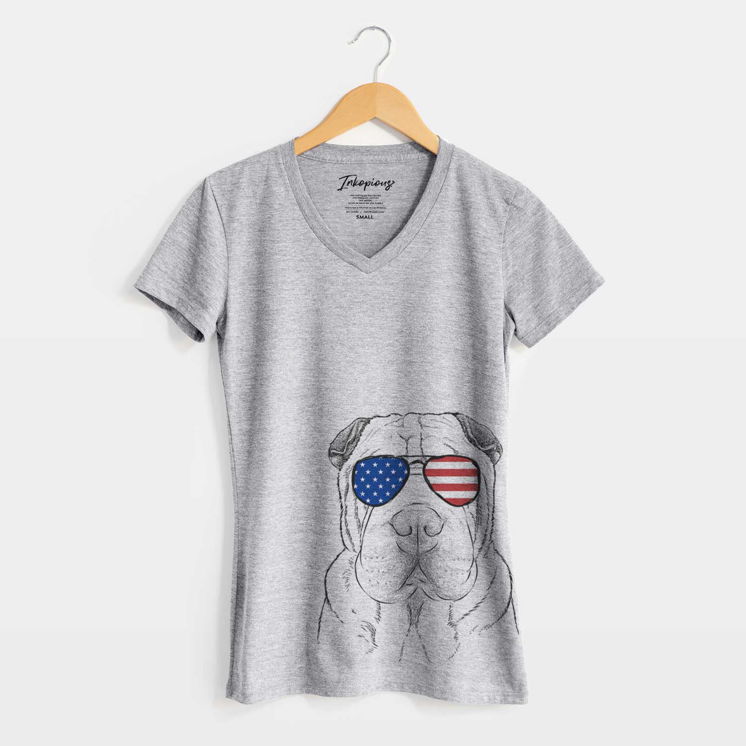 USA Moomers the Shar Pei - Women's Perfect V-neck Shirt