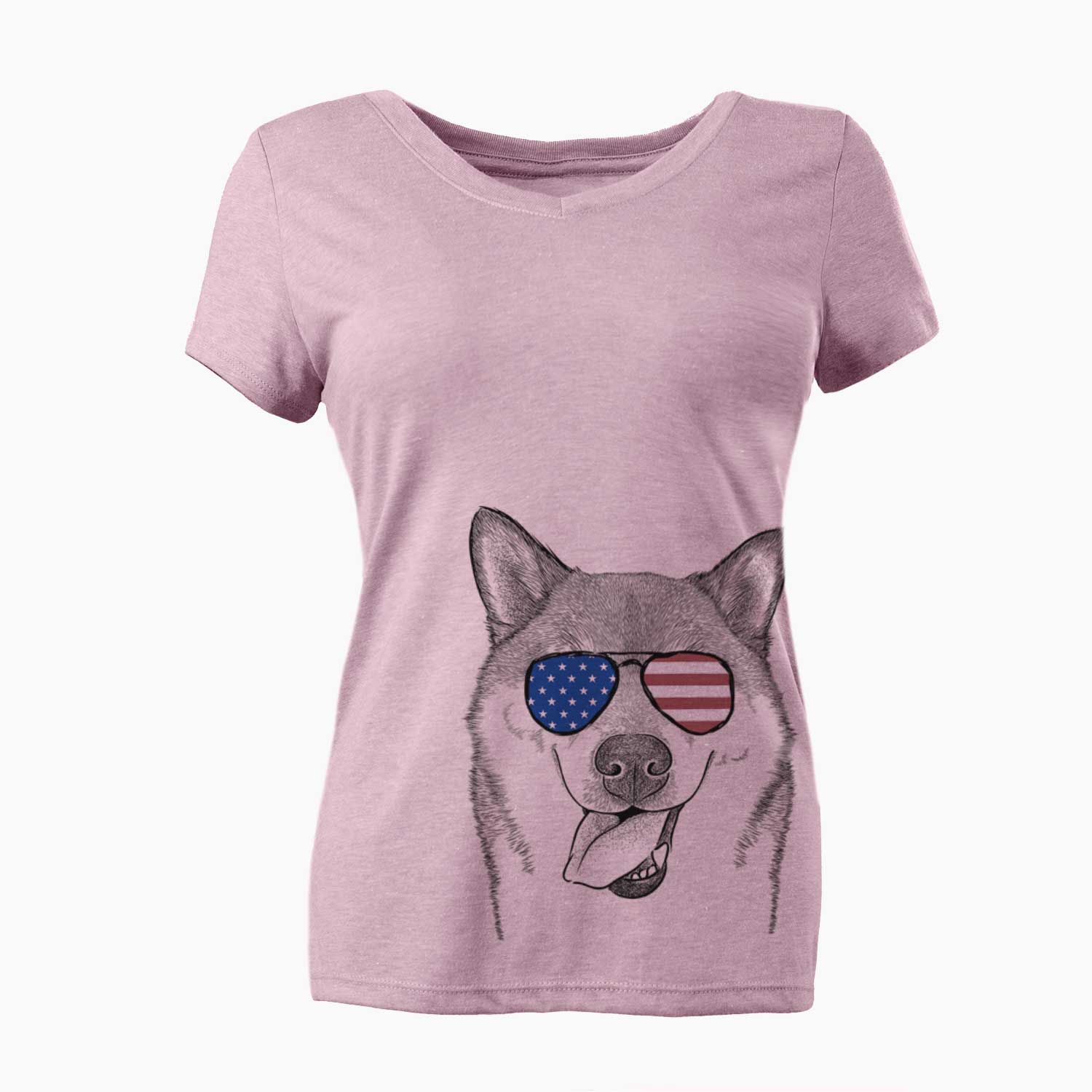 USA Mothra the Shiba Inu - Women's Perfect V-neck Shirt
