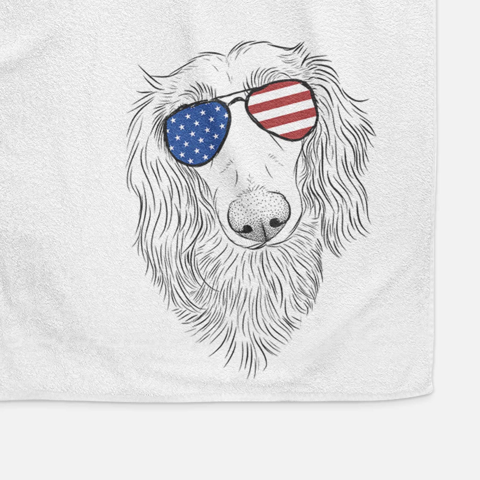 Mr. Rusty the Long Haired Dachshund Decorative Hand Towel