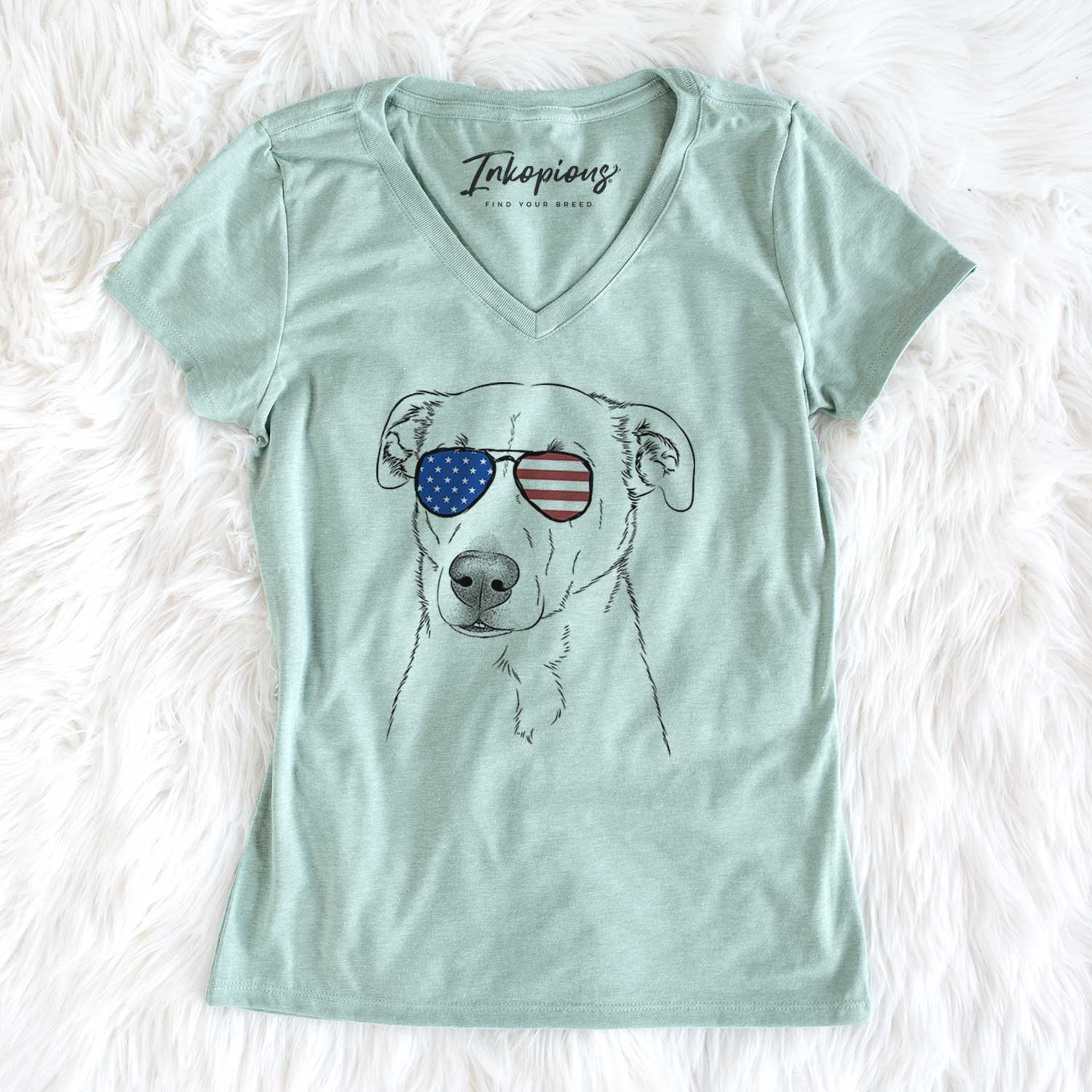 USA Nala the American Staffordshire Terrier - Women's Perfect V-neck Shirt