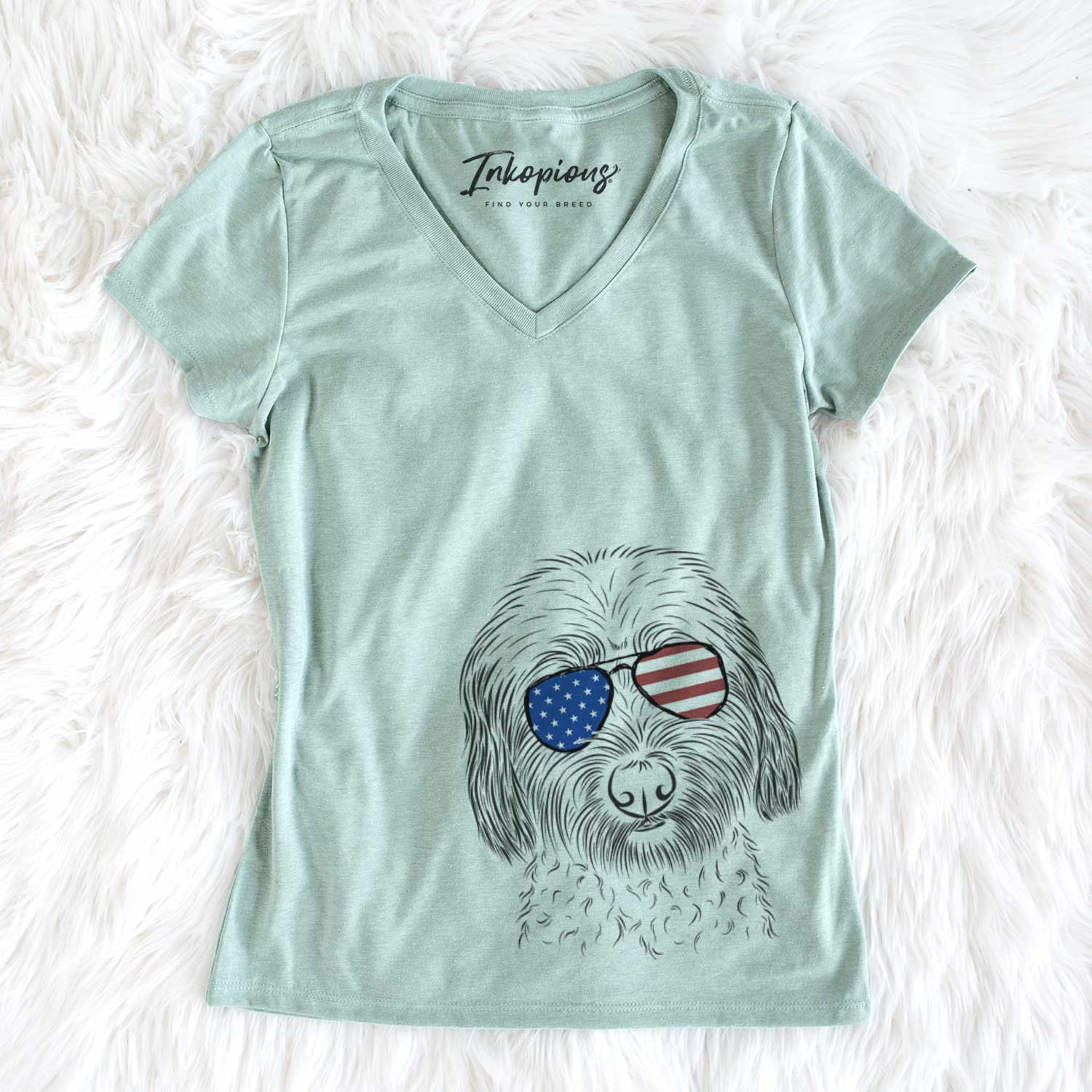 USA Niles the Soft Coated Wheaten Terrier - Women's Perfect V-neck Shirt
