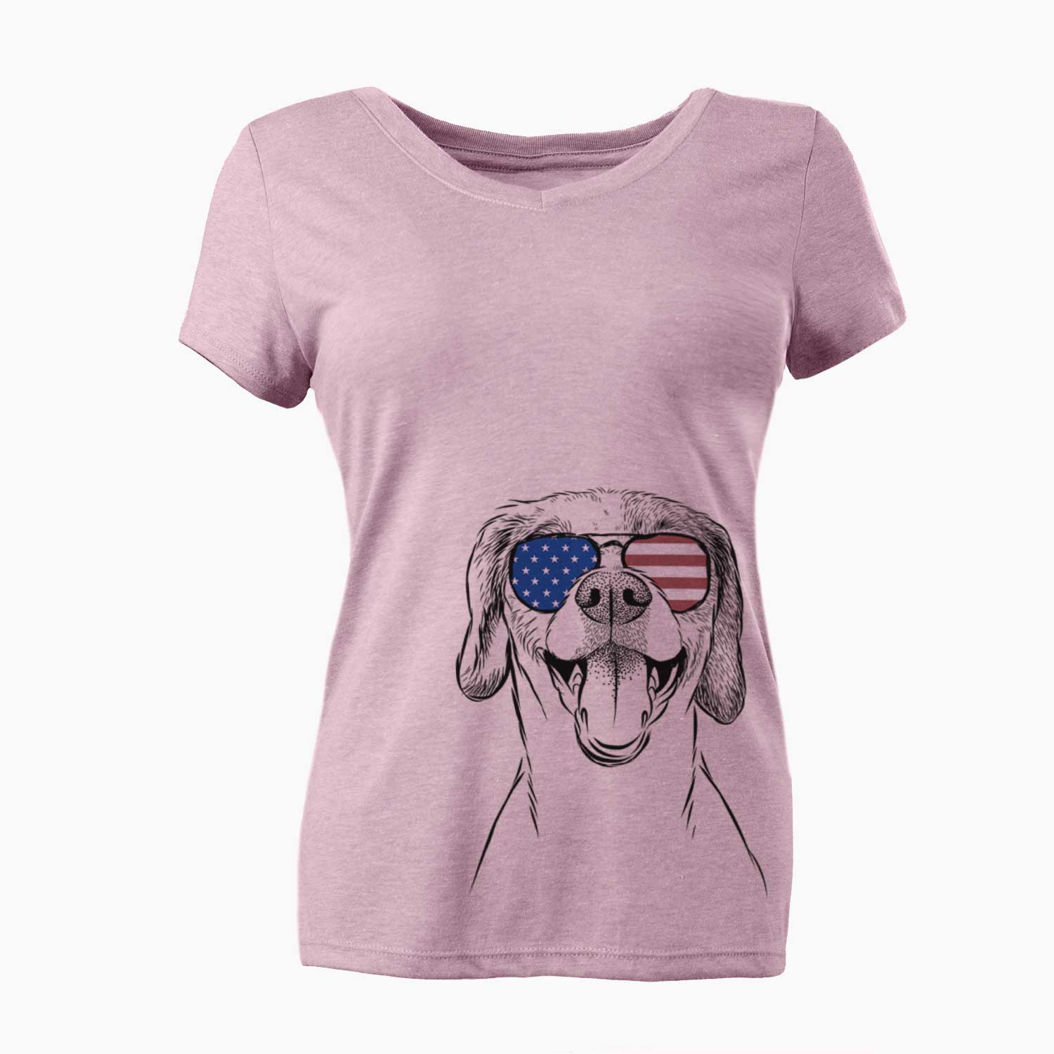 USA Obi the Beagle Mix - Women's Perfect V-neck Shirt