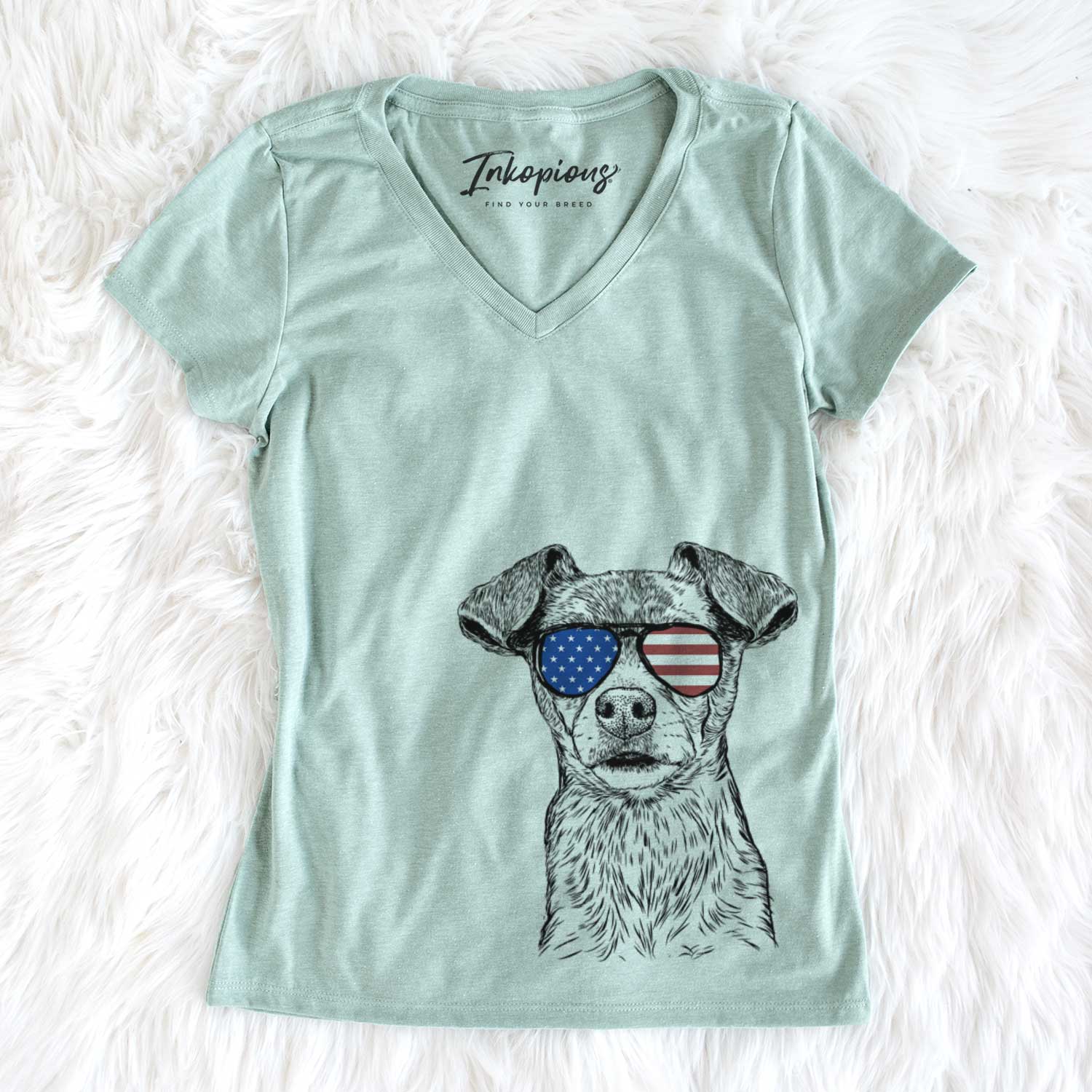 USA Olive the Mixed Breed - Women's Perfect V-neck Shirt