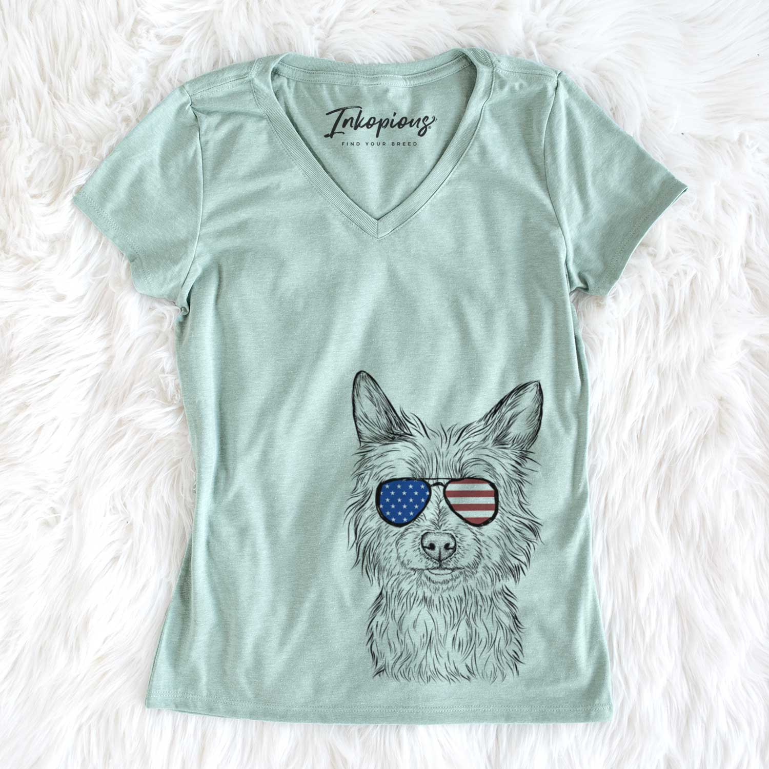 USA Paulo the Portuguese Podengo - Women's Perfect V-neck Shirt
