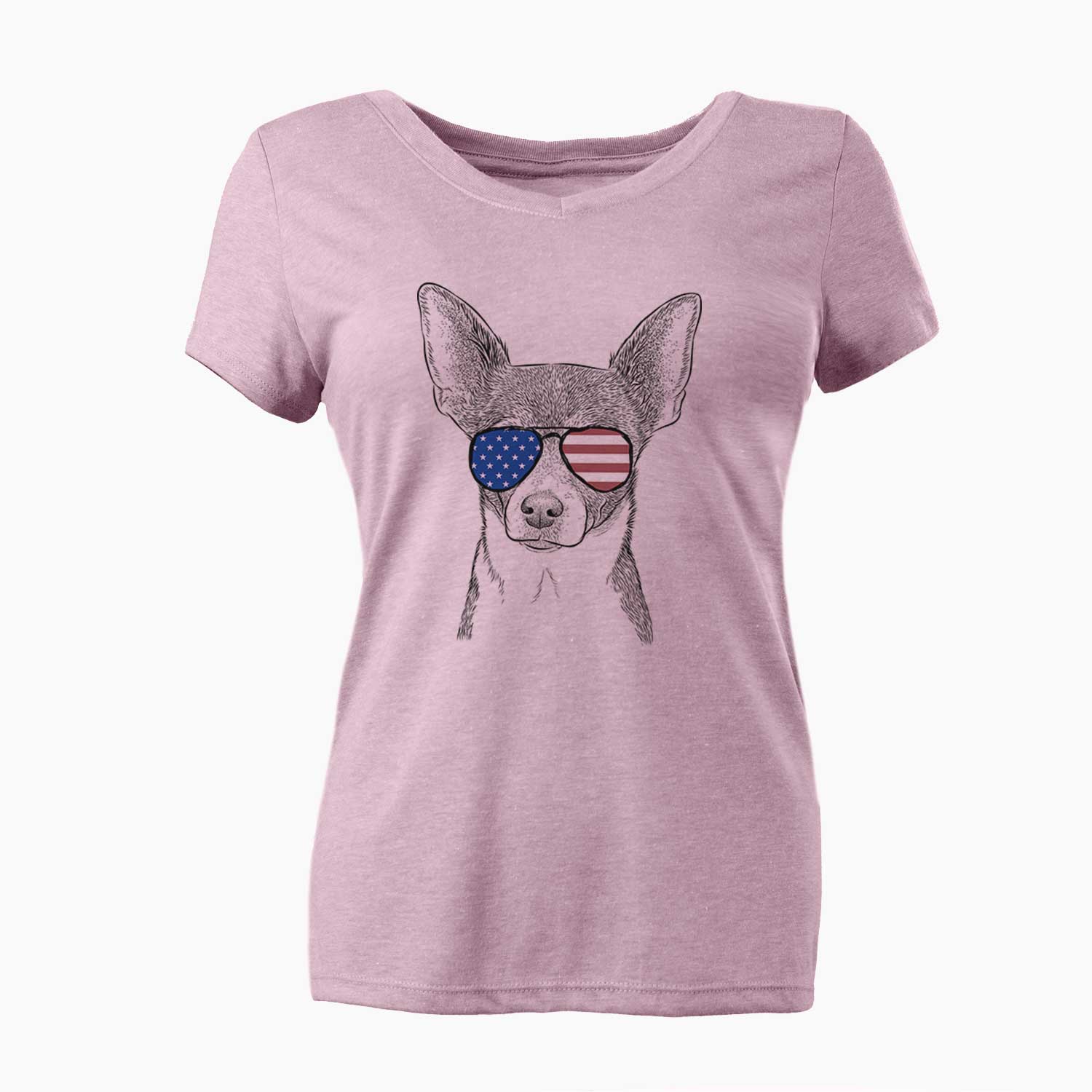 USA Peanut the Chihuahua - Women's Perfect V-neck Shirt