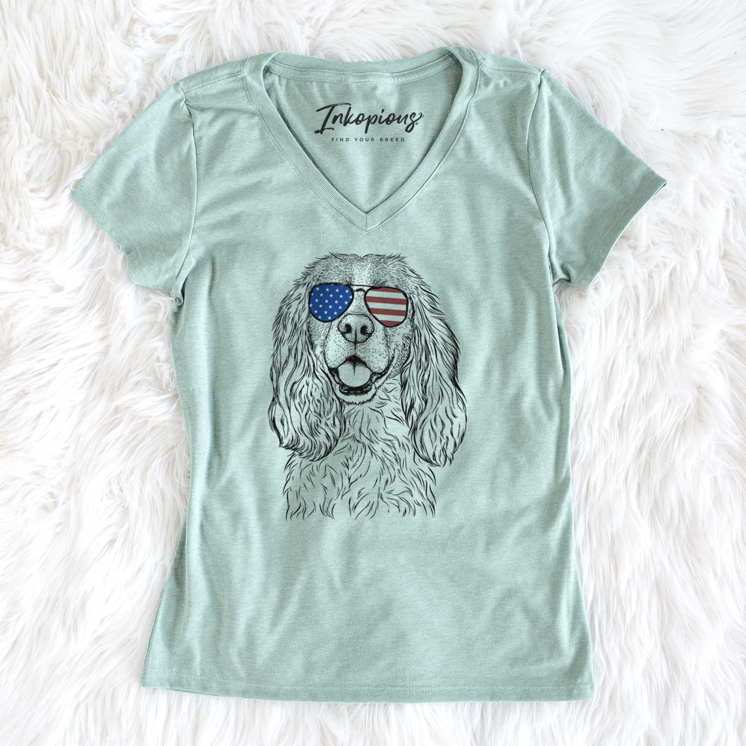 USA Perry the Cockalier - Women's Perfect V-neck Shirt