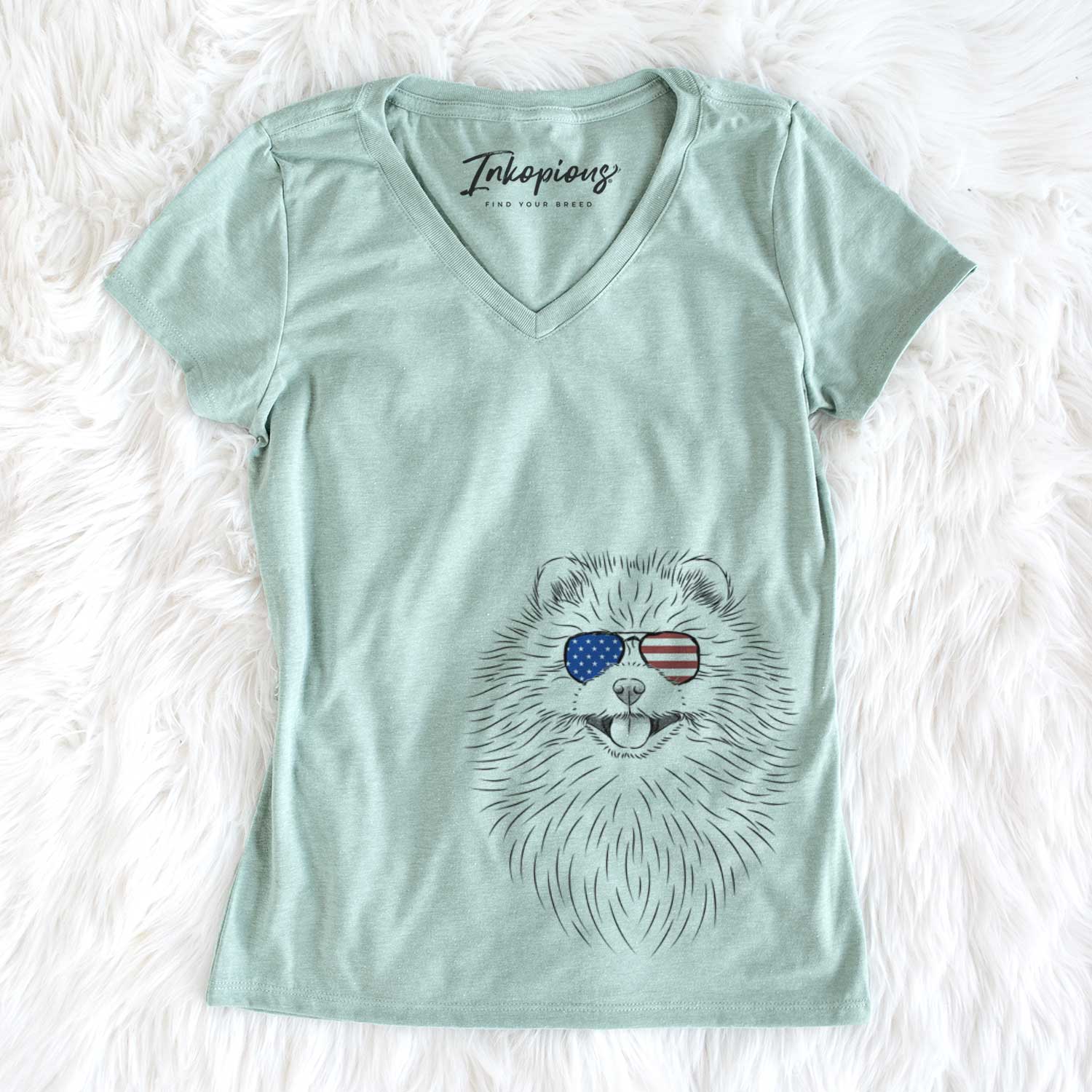 USA Pirro the Pomeranian - Women's Perfect V-neck Shirt