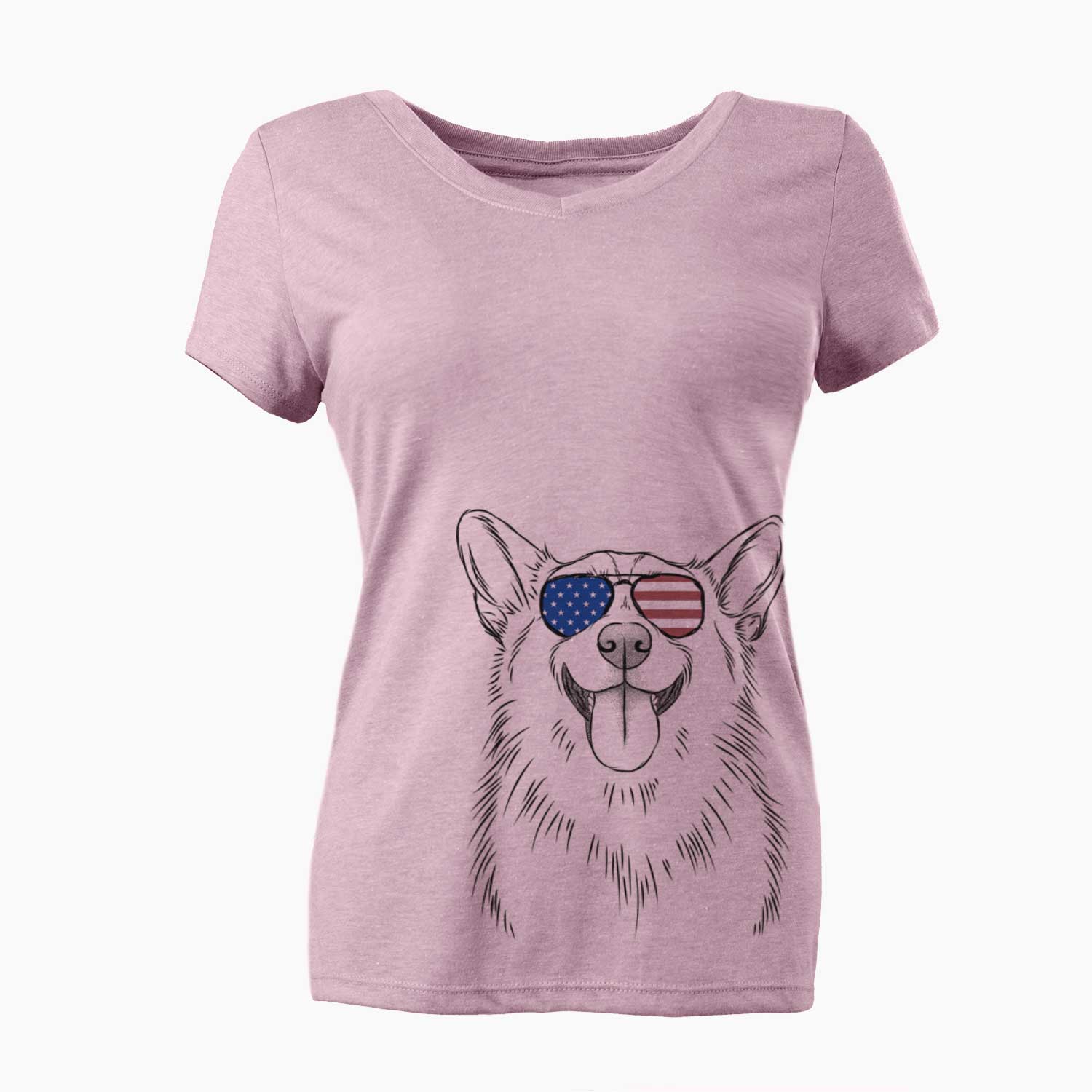 USA Porter the Pembroke Welsh Corgi - Women's Perfect V-neck Shirt