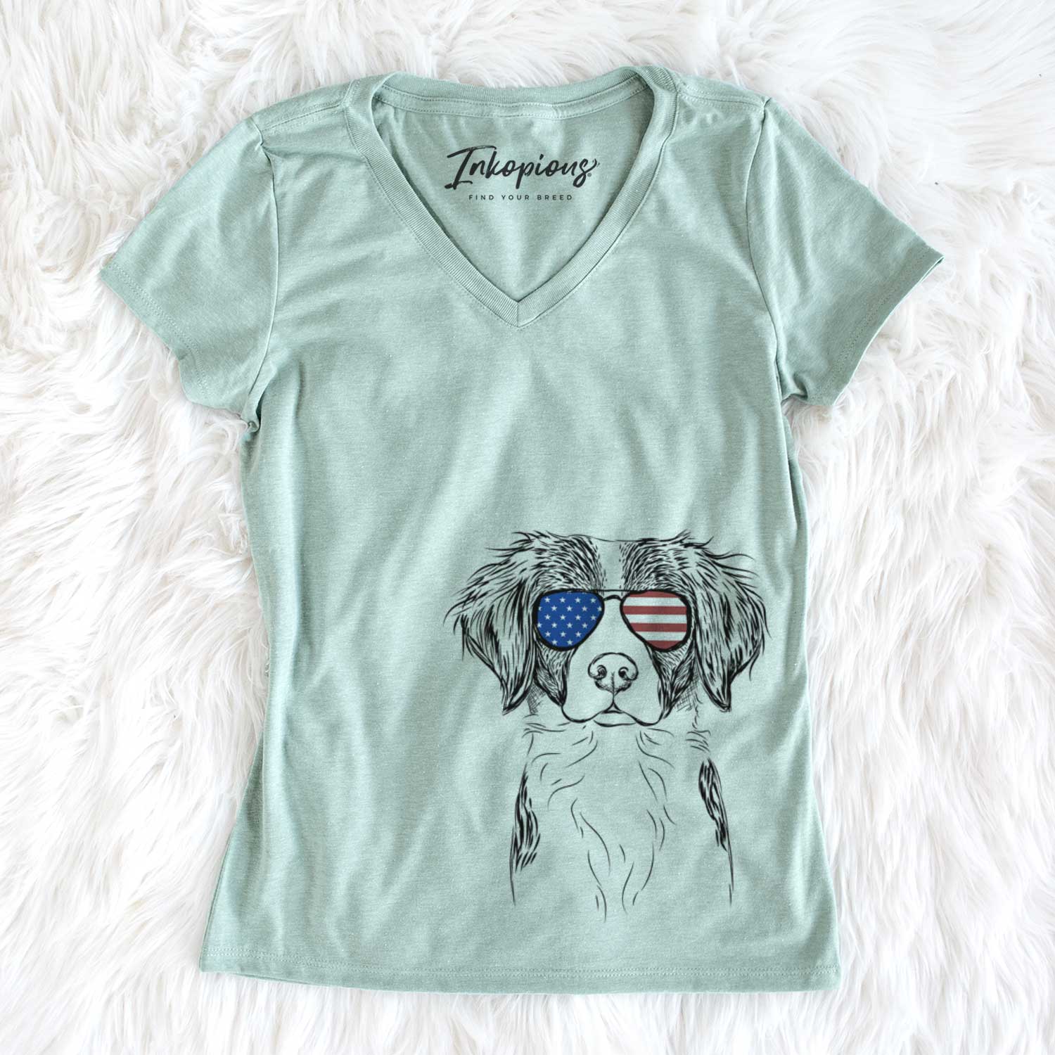 USA Remi the Brittany - Women's Perfect V-neck Shirt