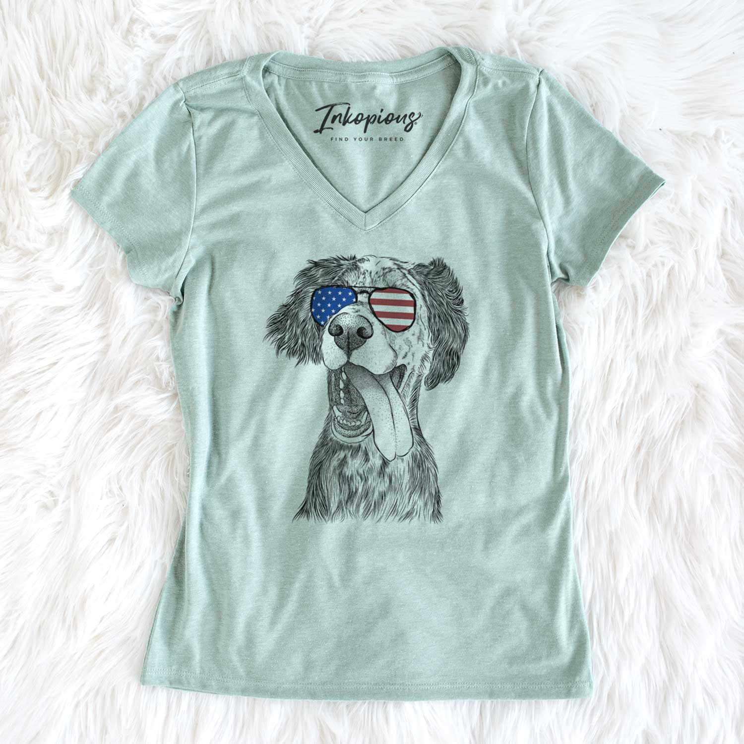 USA Renly the English Setter - Women's Perfect V-neck Shirt