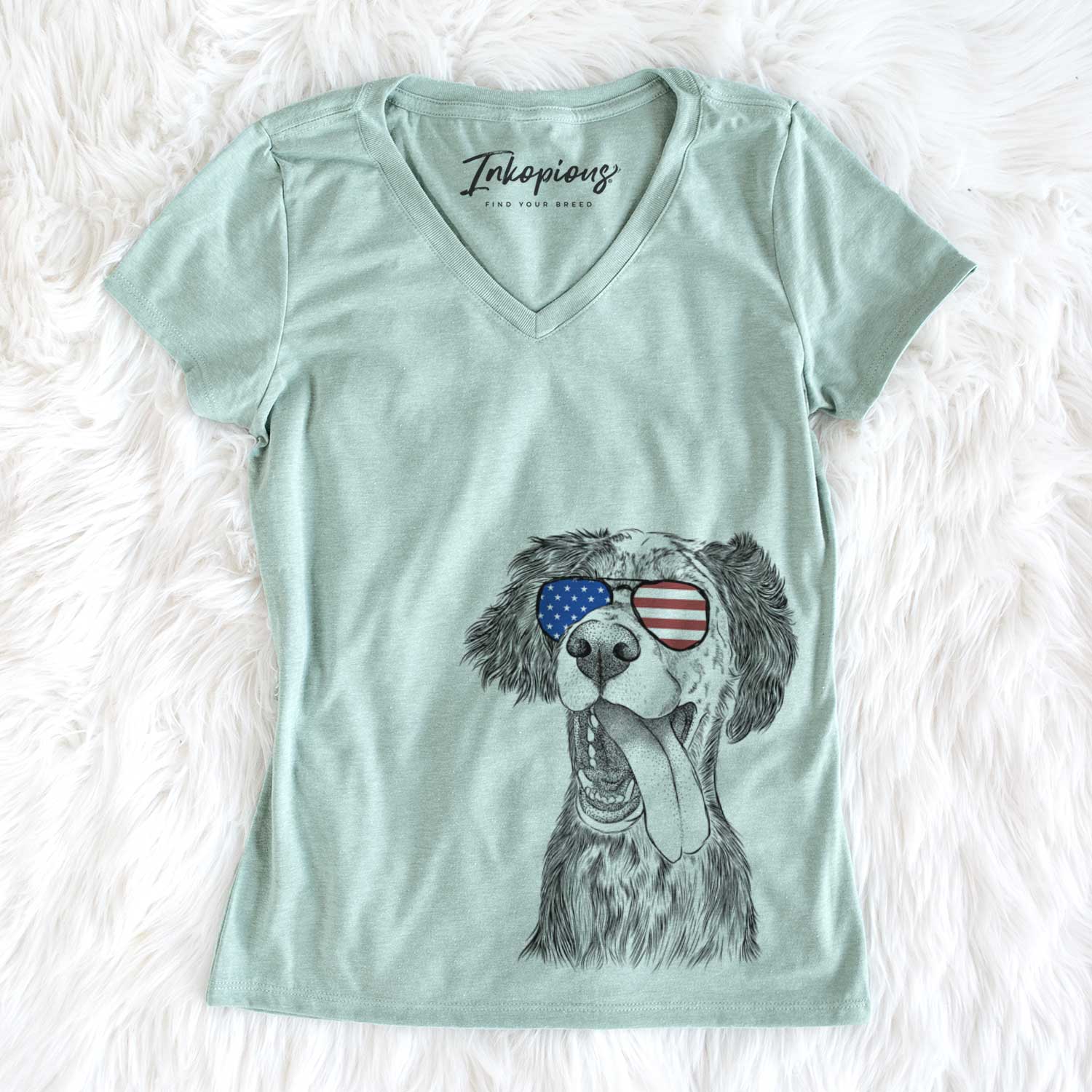 USA Renly the English Setter - Women's Perfect V-neck Shirt