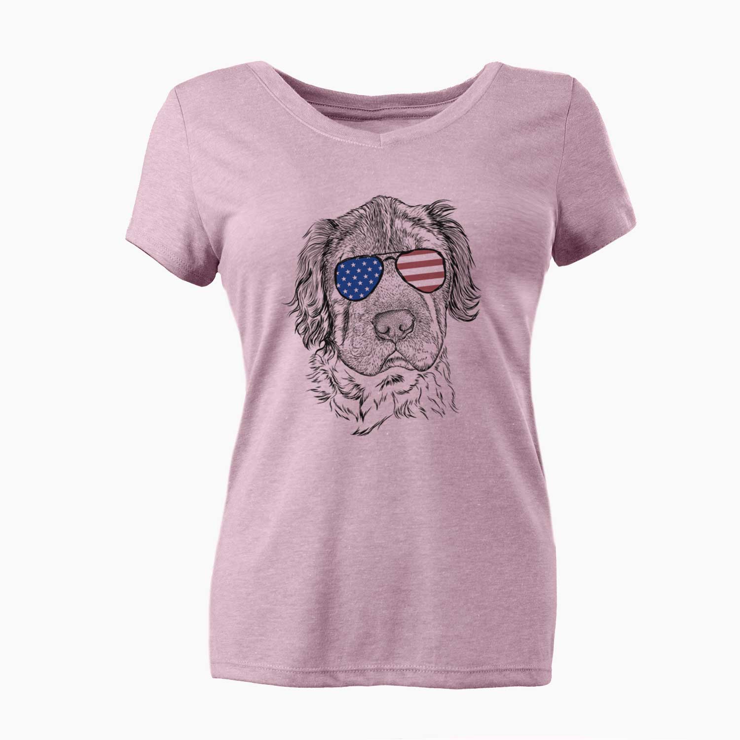 USA Rex the Mini Hippo - Women's Perfect V-neck Shirt