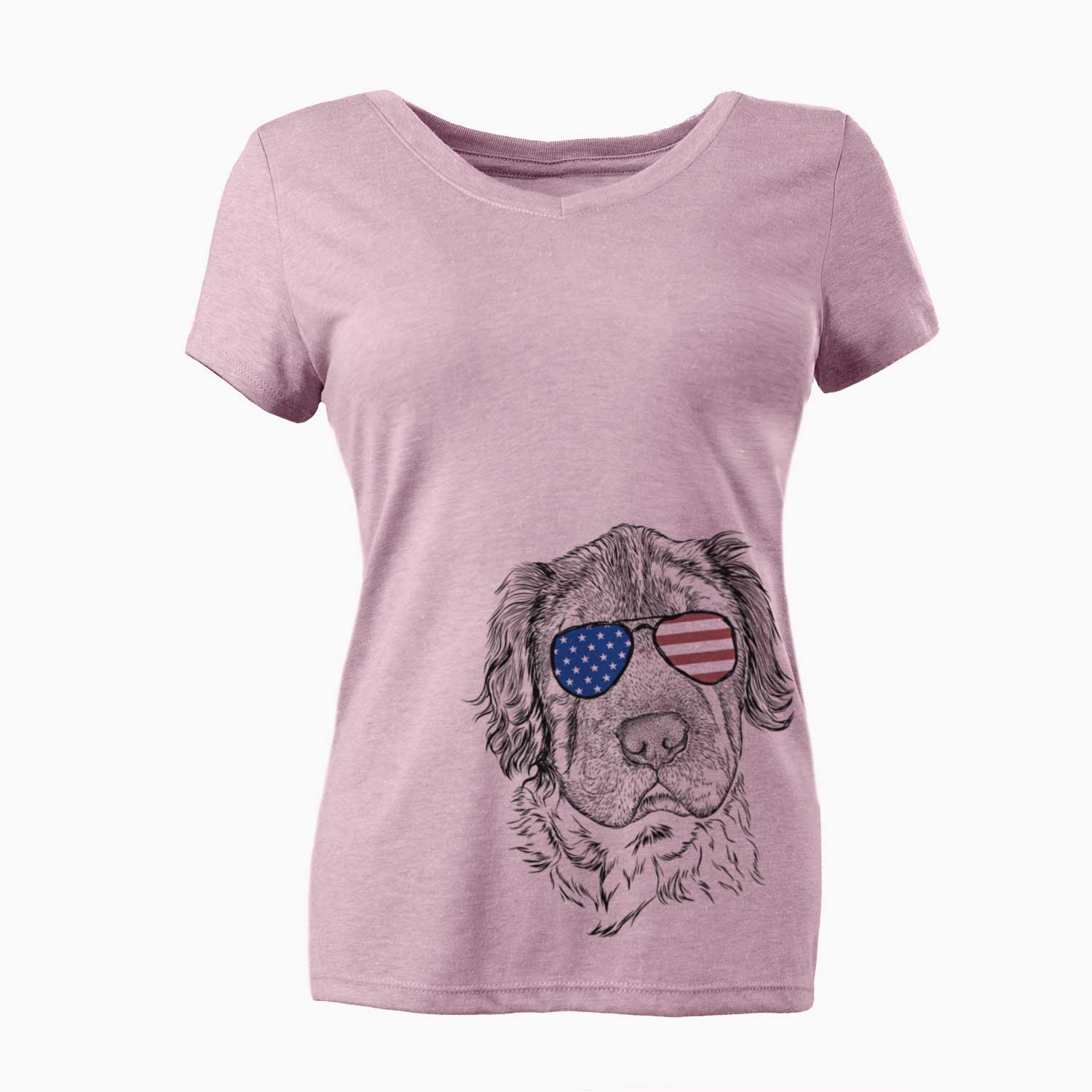 USA Rex the Mini Hippo - Women's Perfect V-neck Shirt