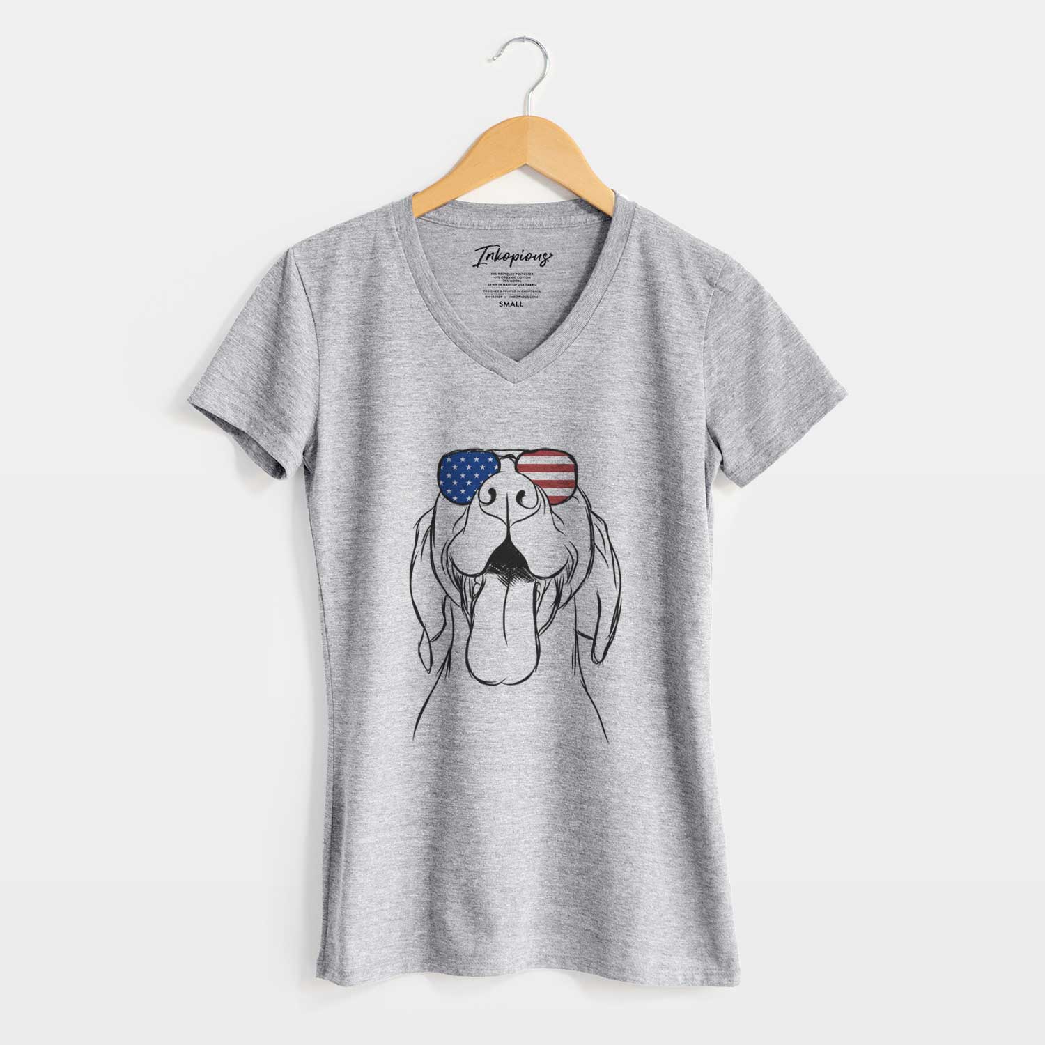 USA Rhys the Vizsla - Women's Perfect V-neck Shirt