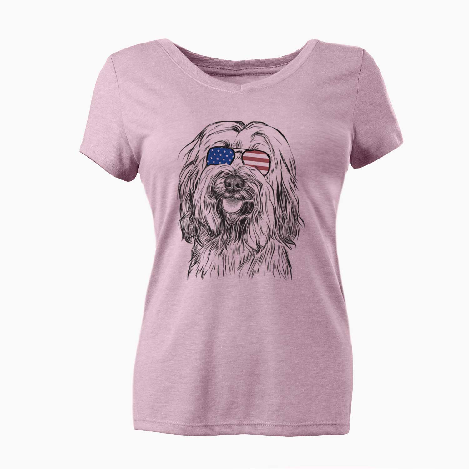 USA Rime the Tibetan Terrier - Women's Perfect V-neck Shirt