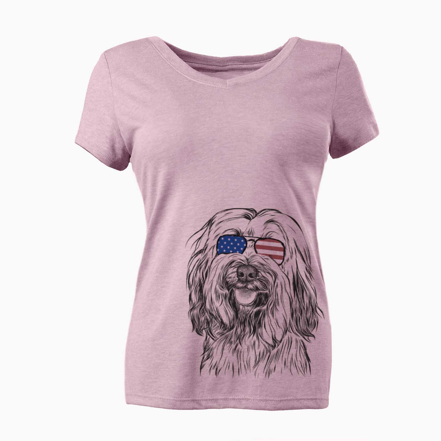 USA Rime the Tibetan Terrier - Women's Perfect V-neck Shirt