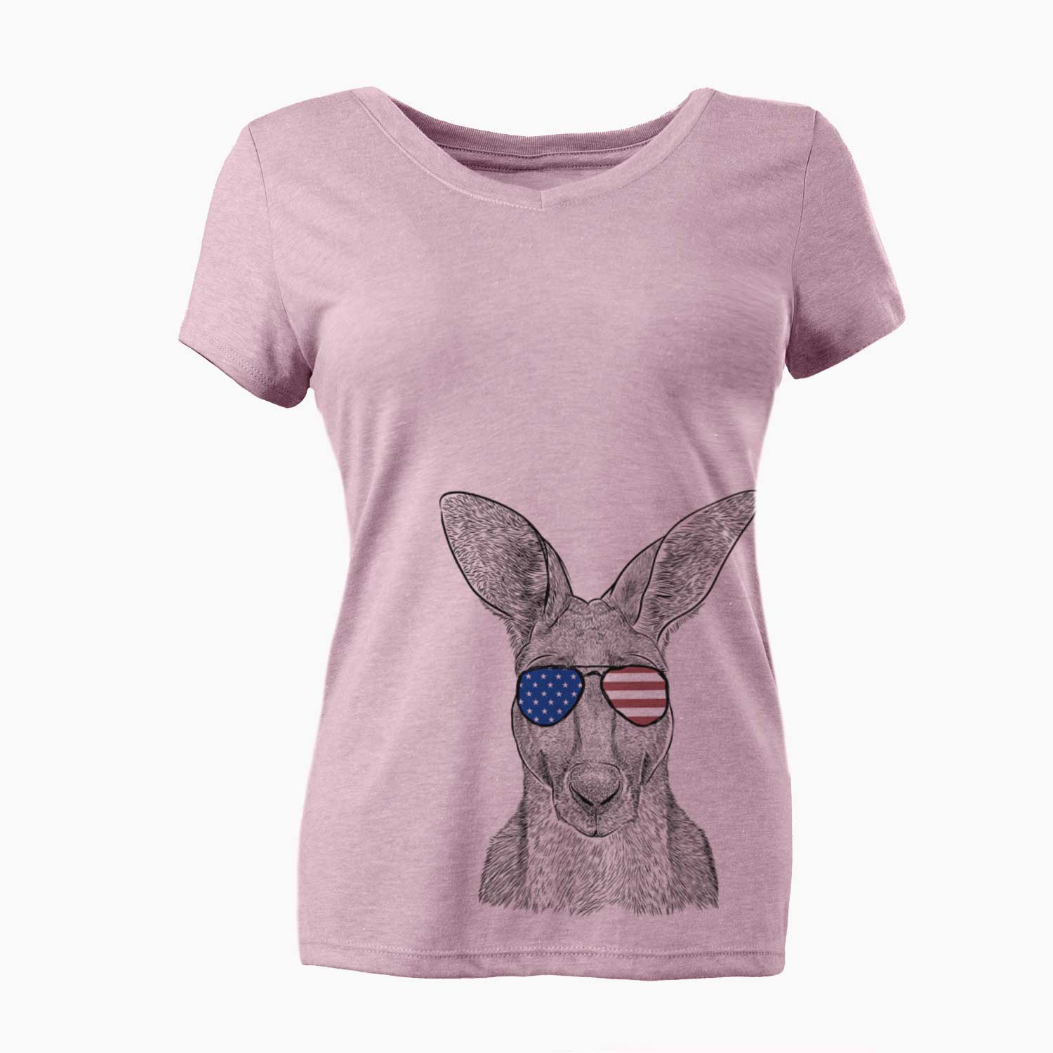USA Roger the Red Kangaroo - Women's Perfect V-neck Shirt