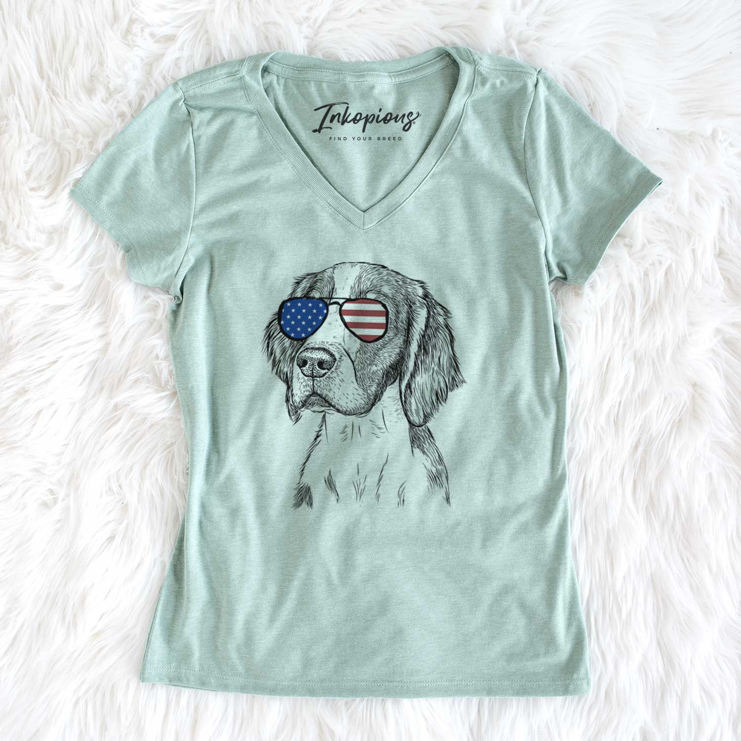USA Roxy the Welsh Springer Spaniel - Women's Perfect V-neck Shirt