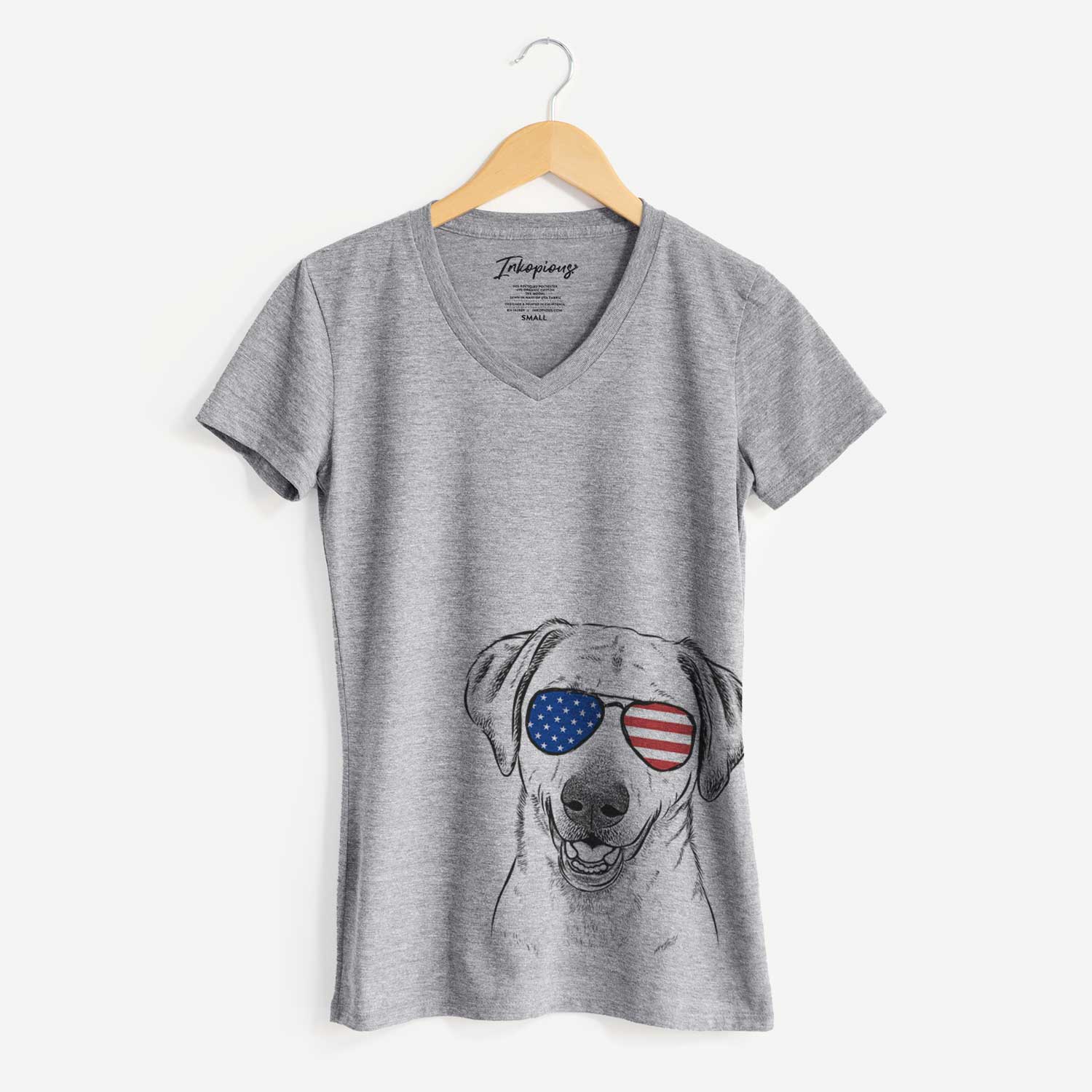 USA Rusty the Labrador Retriever - Women's Perfect V-neck Shirt
