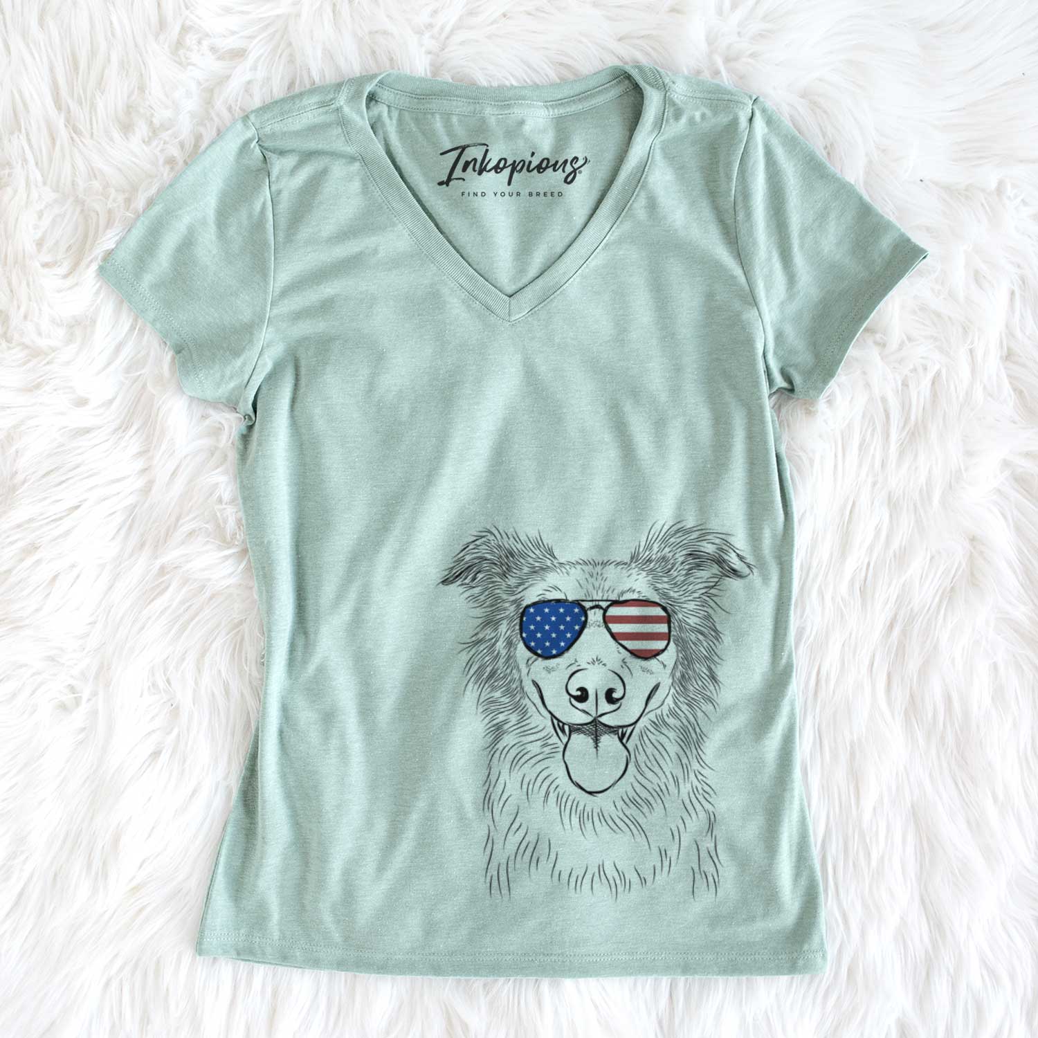 USA Ruxtin the Mixed Breed - Women's Perfect V-neck Shirt