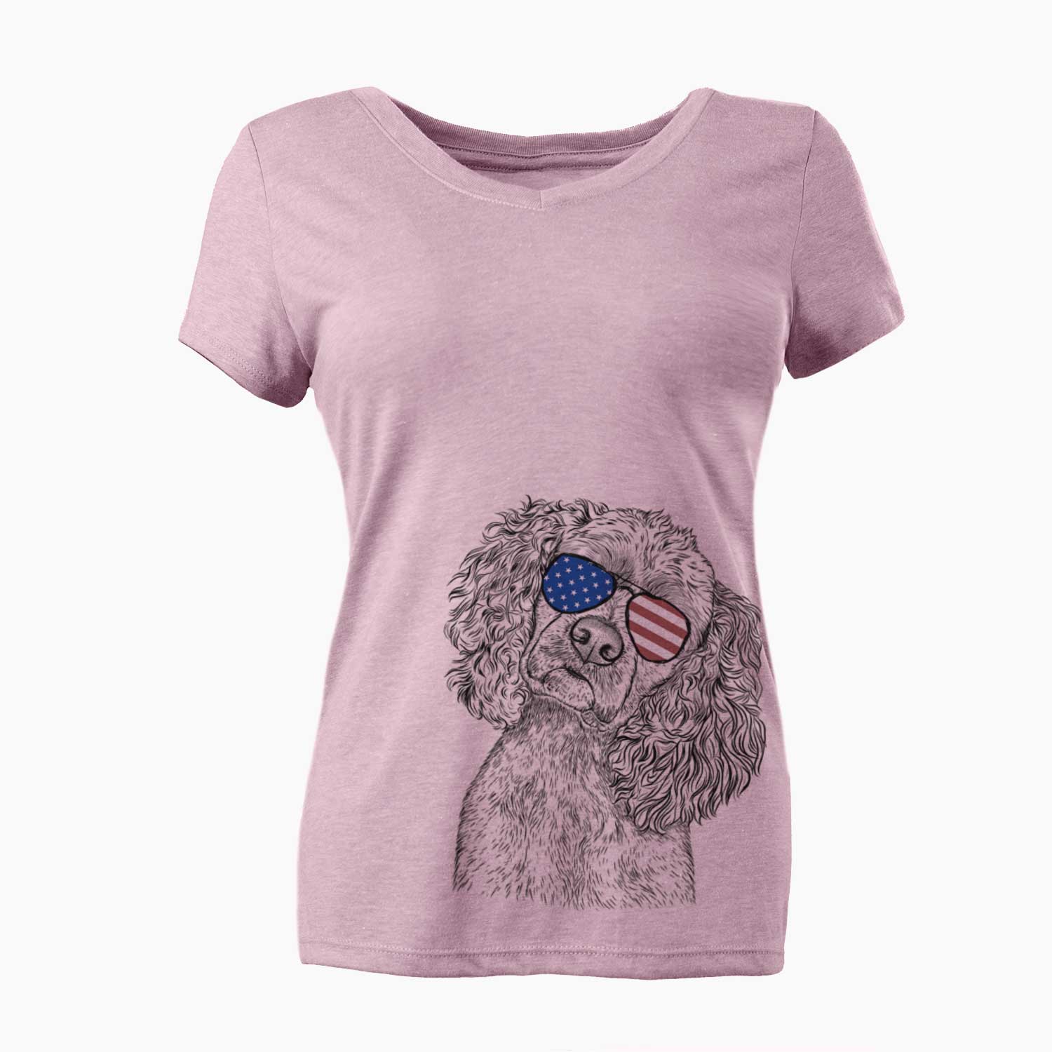 USA Sadie the Cocker Spaniel - Women's Perfect V-neck Shirt