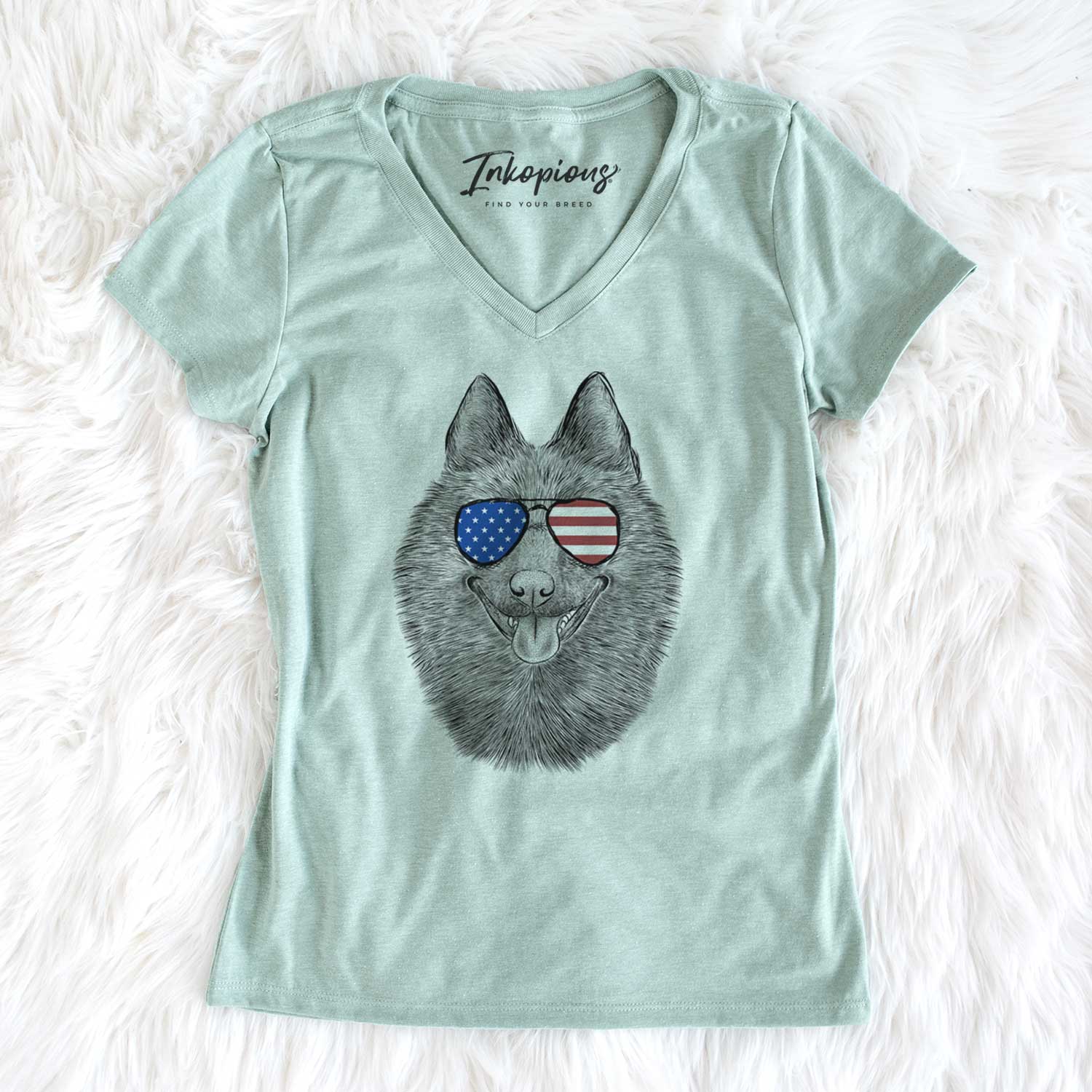 USA Sander the Schipperke - Women's Perfect V-neck Shirt