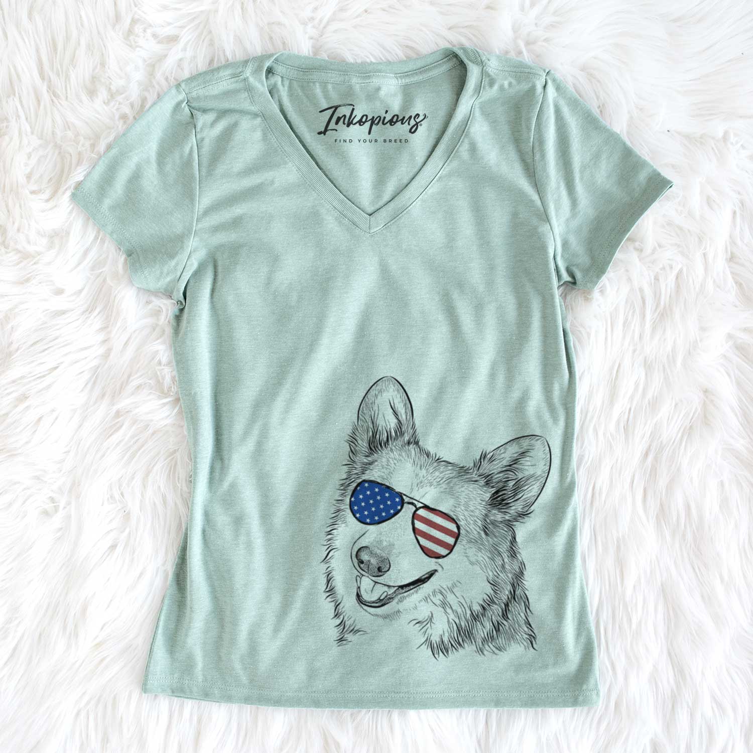 USA Scout the Pembroke Welsh Corgi - Women's Perfect V-neck Shirt