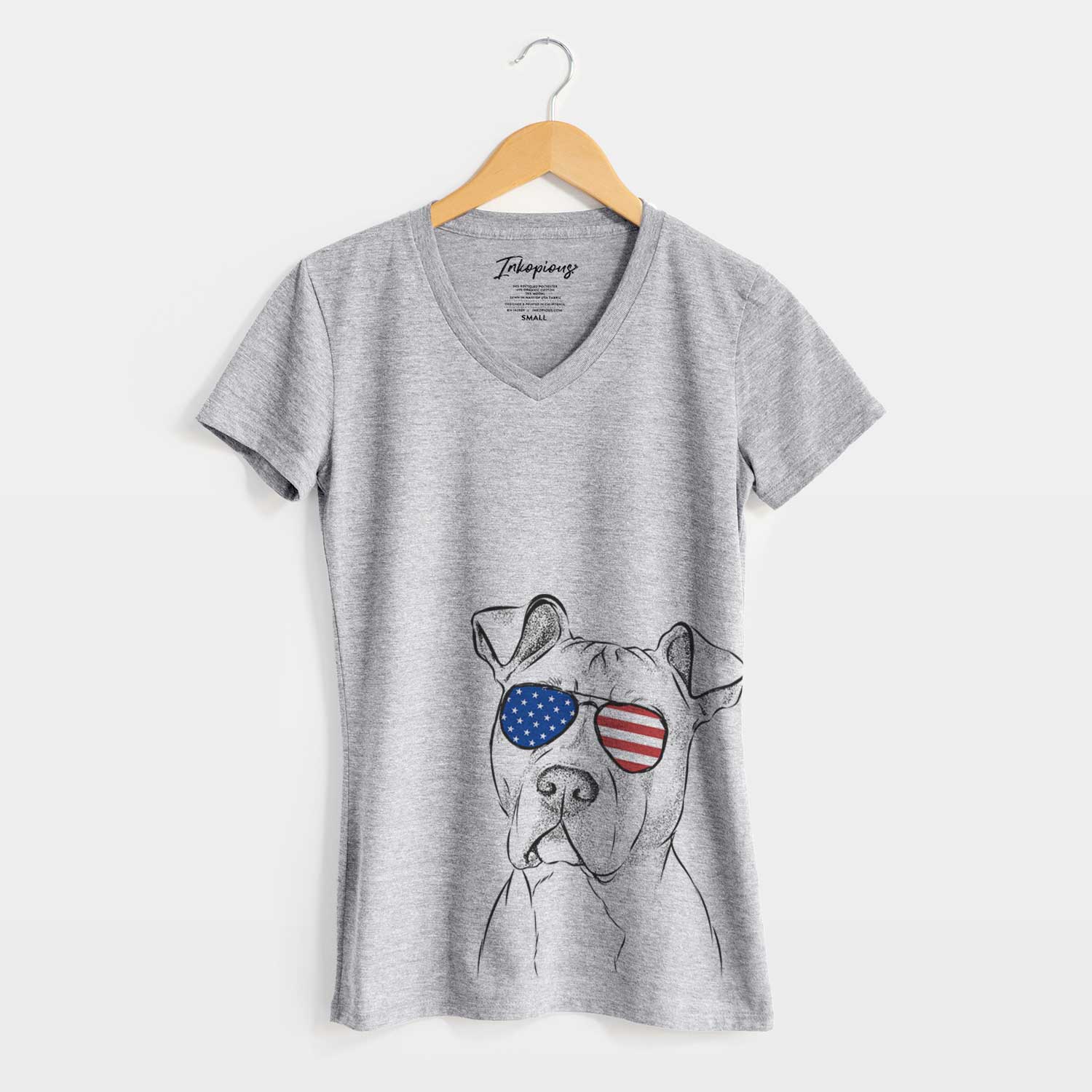 USA Scraps the American Staffordshire Mix - Women's Perfect V-neck Shirt