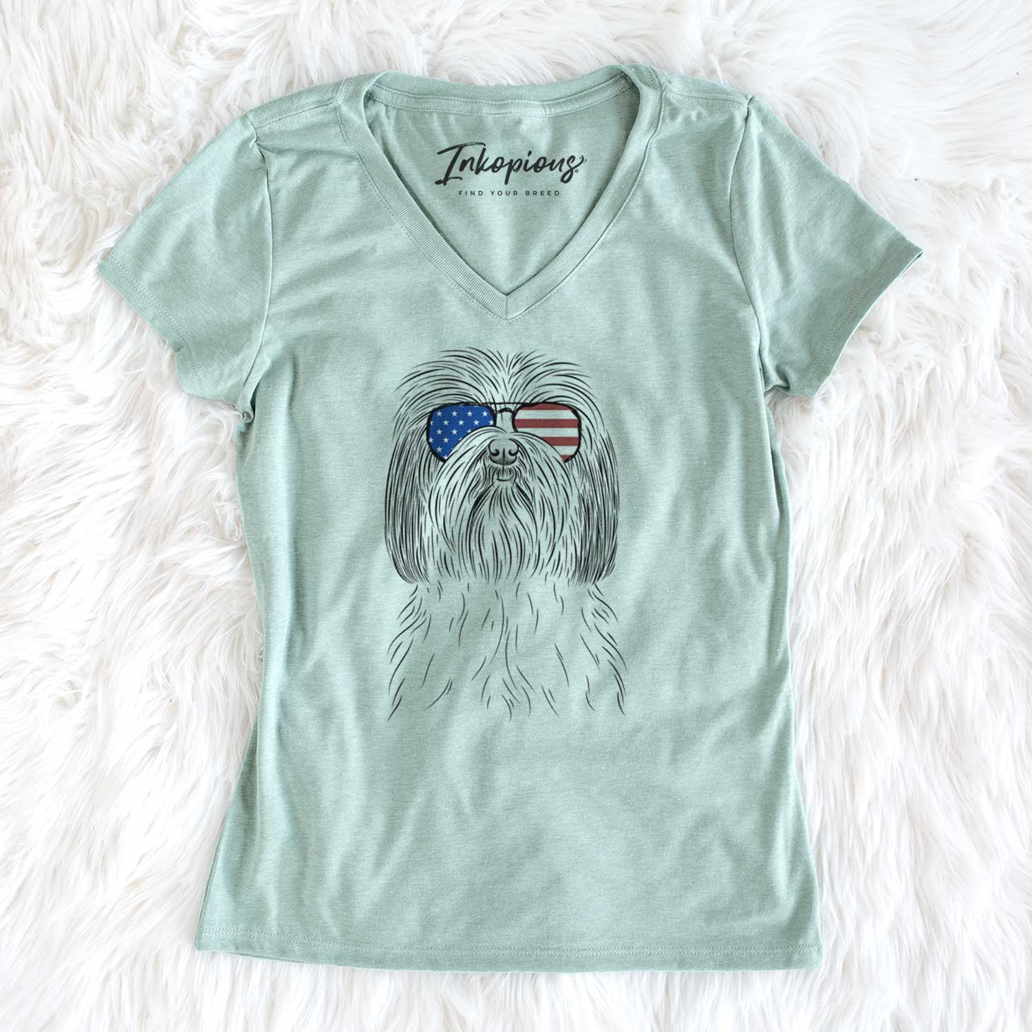 USA Scully the Shih Tzu - Women's Perfect V-neck Shirt