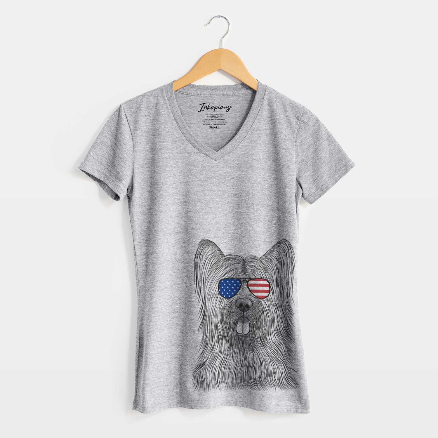 USA Shay the Briard - Women's Perfect V-neck Shirt