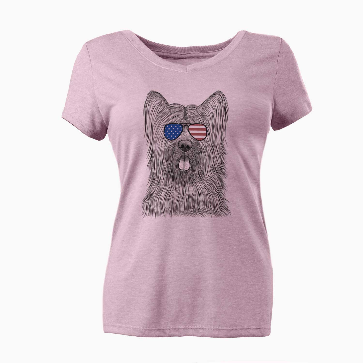 USA Shay the Briard - Women's Perfect V-neck Shirt