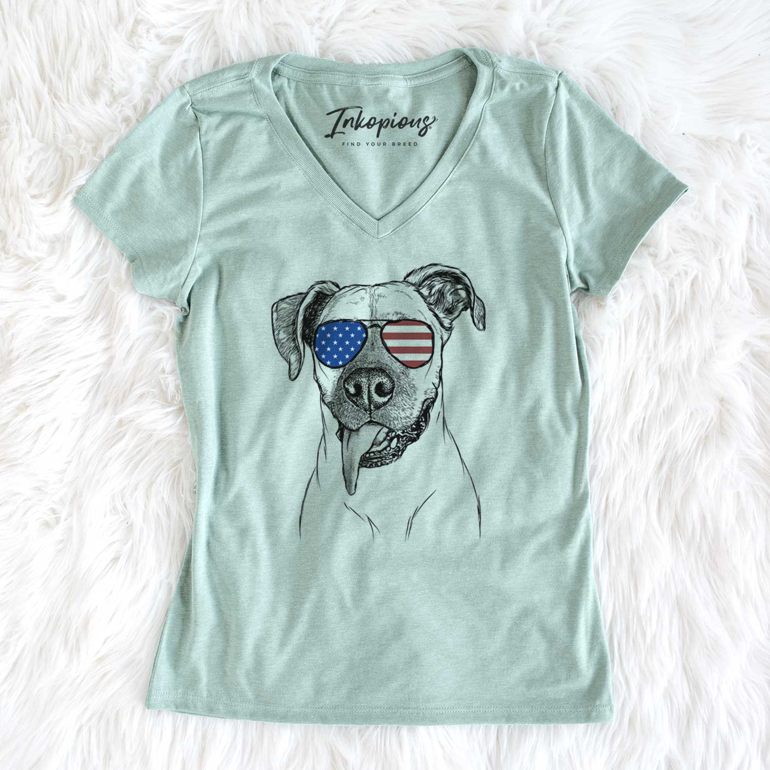 USA Sir Jake the Boxer - Women's Perfect V-neck Shirt