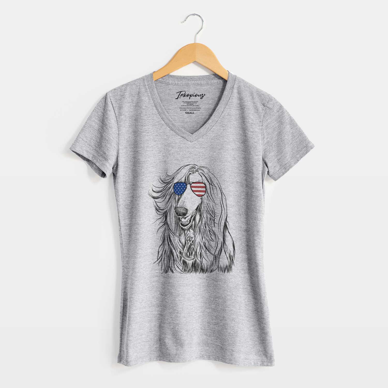 USA Sterling the Afghan Hound - Women's Perfect V-neck Shirt