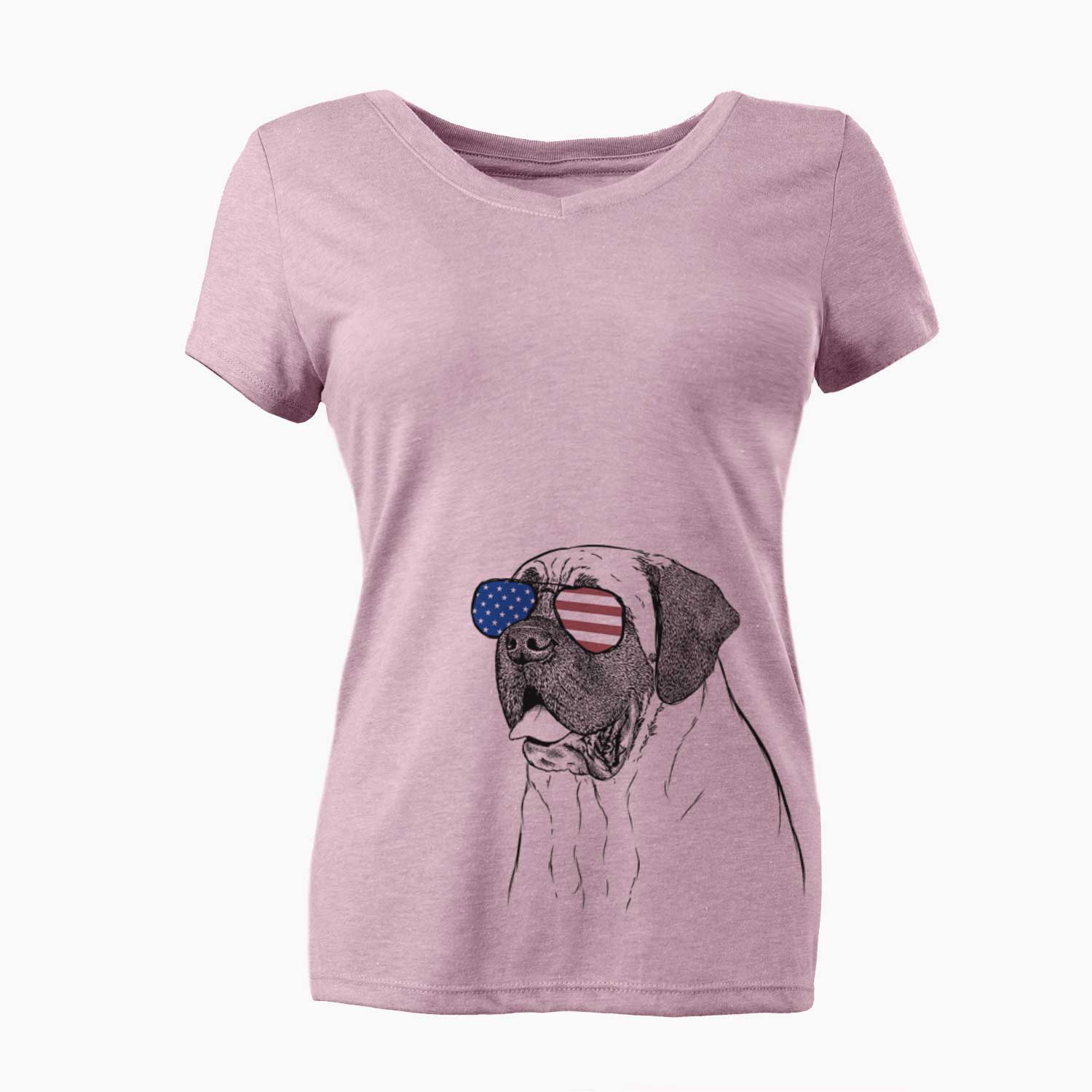 USA Sterling the English Mastiff - Women's Perfect V-neck Shirt
