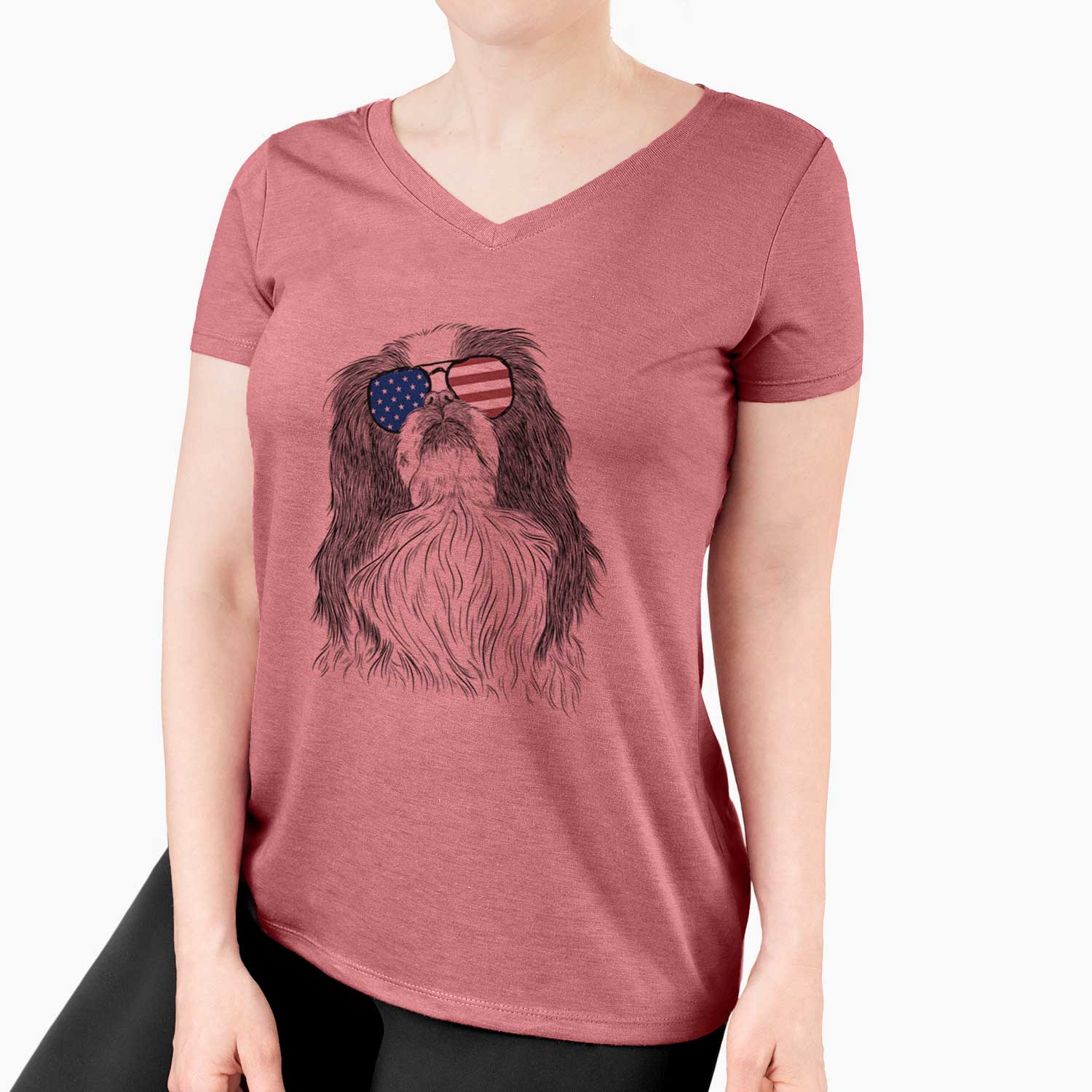 USA Suki the Japanese Chin - Women's Perfect V-neck Shirt