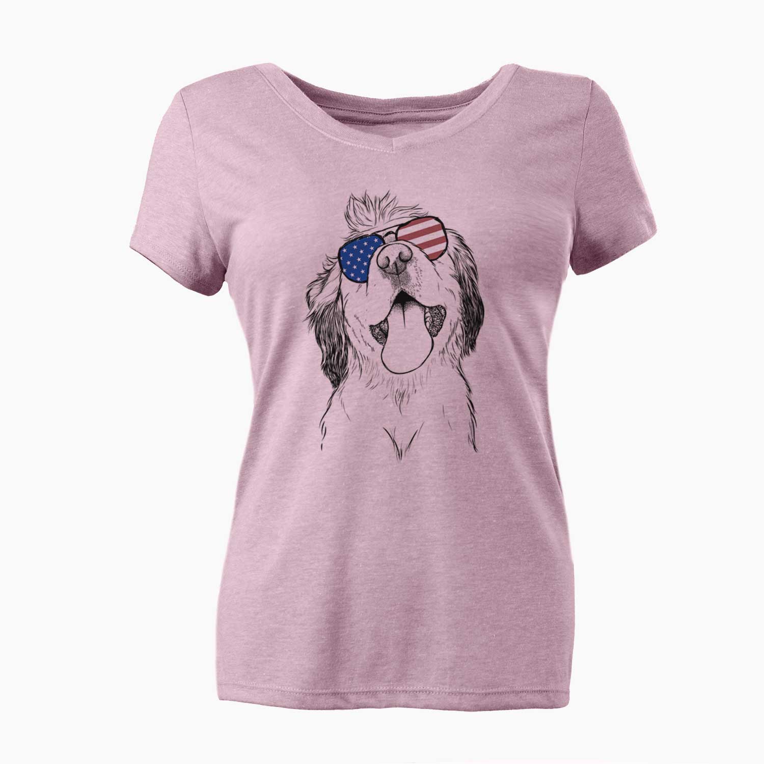 USA Sven the Double Merle Spaniel Aussie Mix - Women's Perfect V-neck Shirt