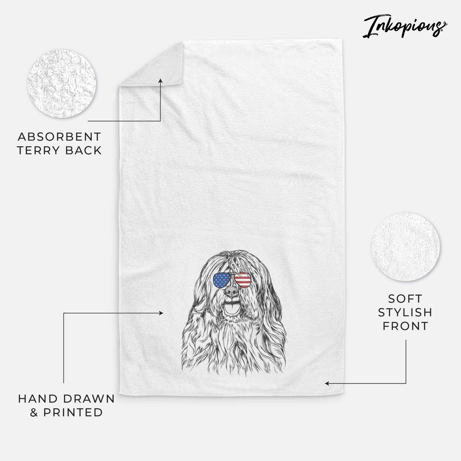 Trinket the Tibetan Terrier Decorative Hand Towel